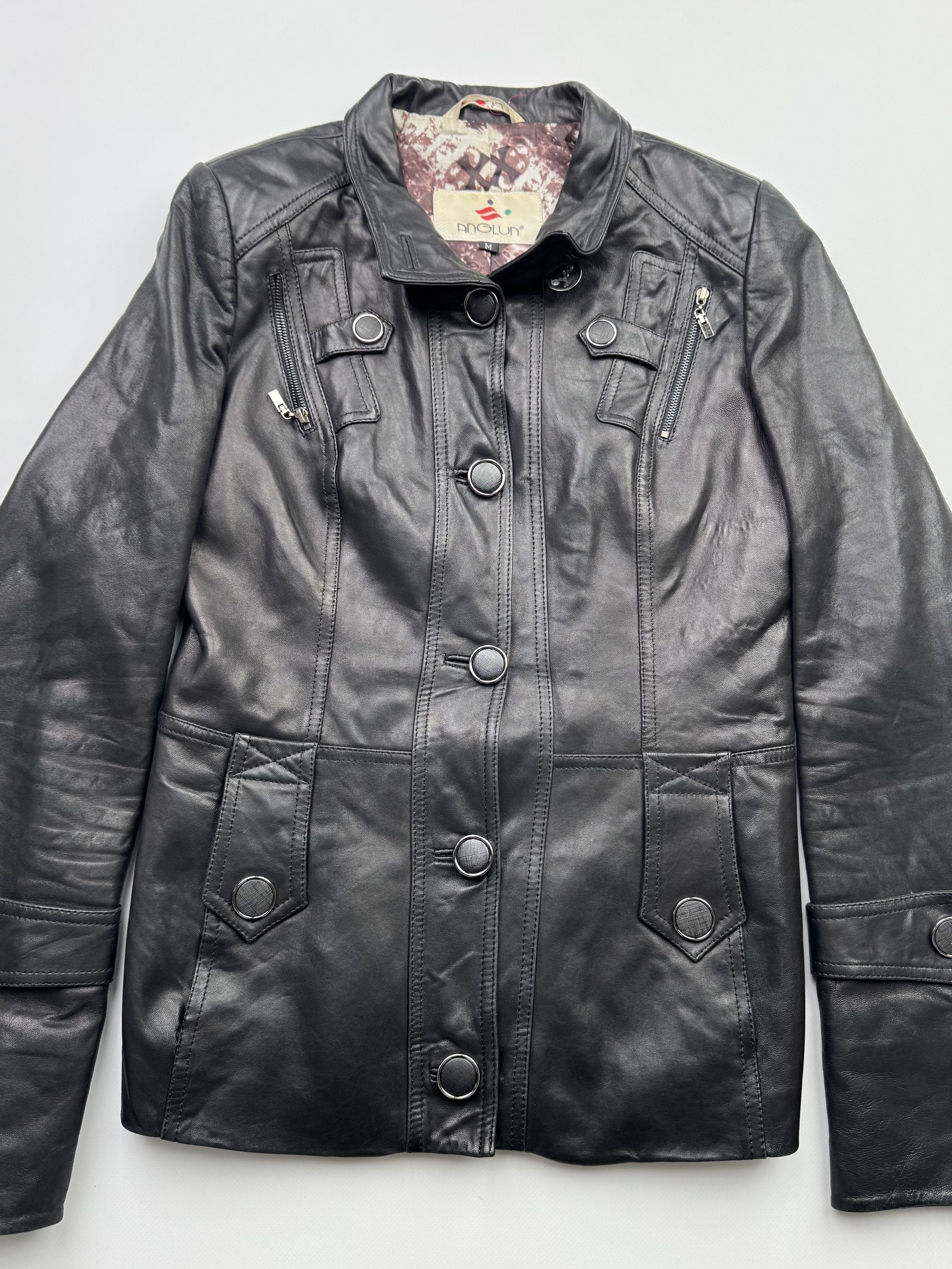 Vintage Vintage Leather Jacket With Straps B495(V51)E2 Size M / US 6-8 / IT 42-44 - 4 Thumbnail