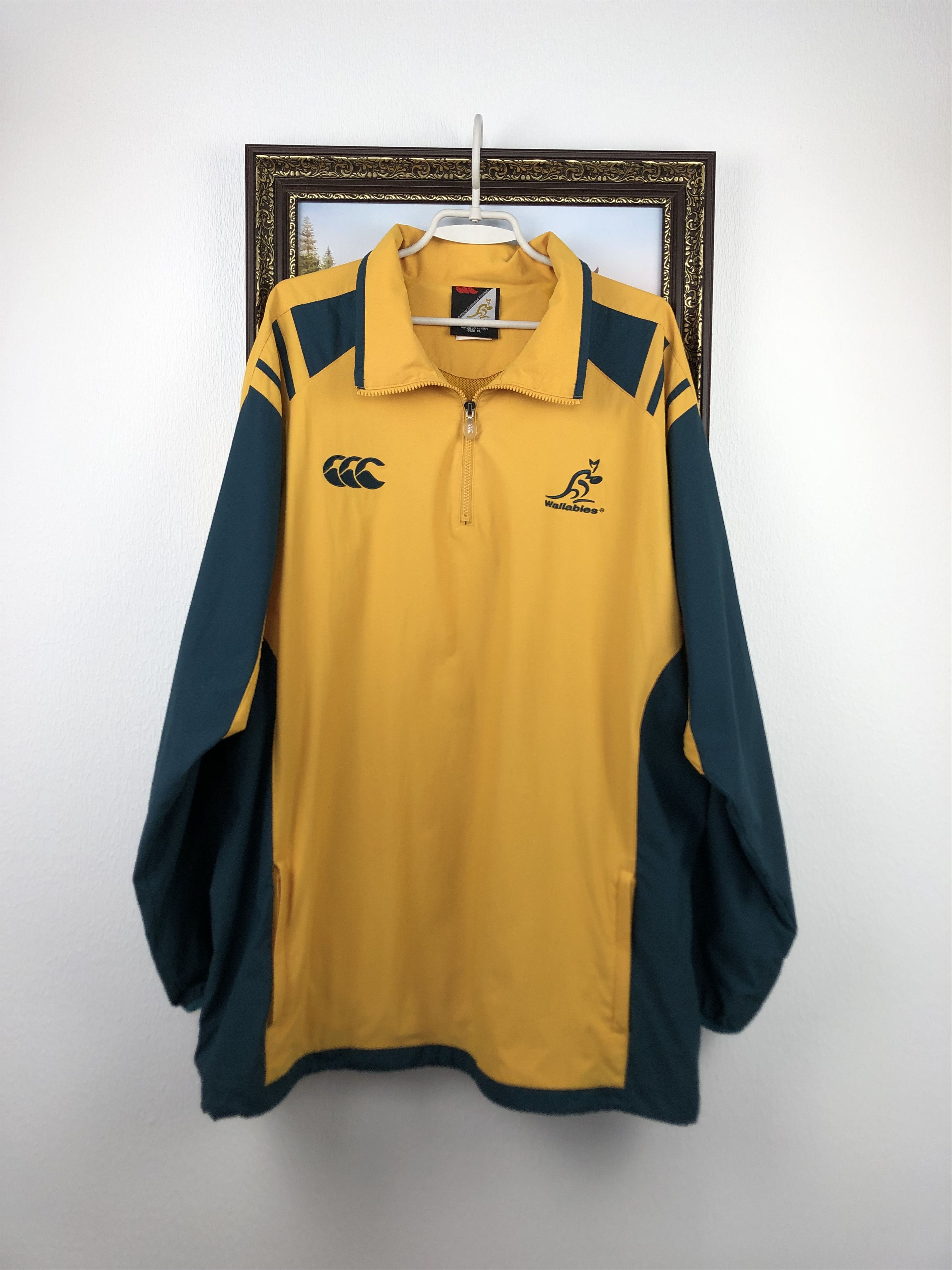 image of Canterbury Of New Zealand Vintage 90's Wallabies Canterbury Rugby Jacket Australia in Yellow (Size 