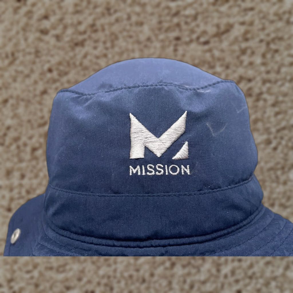 Commission Mission Sun Bucket Hat Adult One Size Blue Polyester Spandex Fish Hike Outdoors Size ONE SIZE - 1 Thumbnail