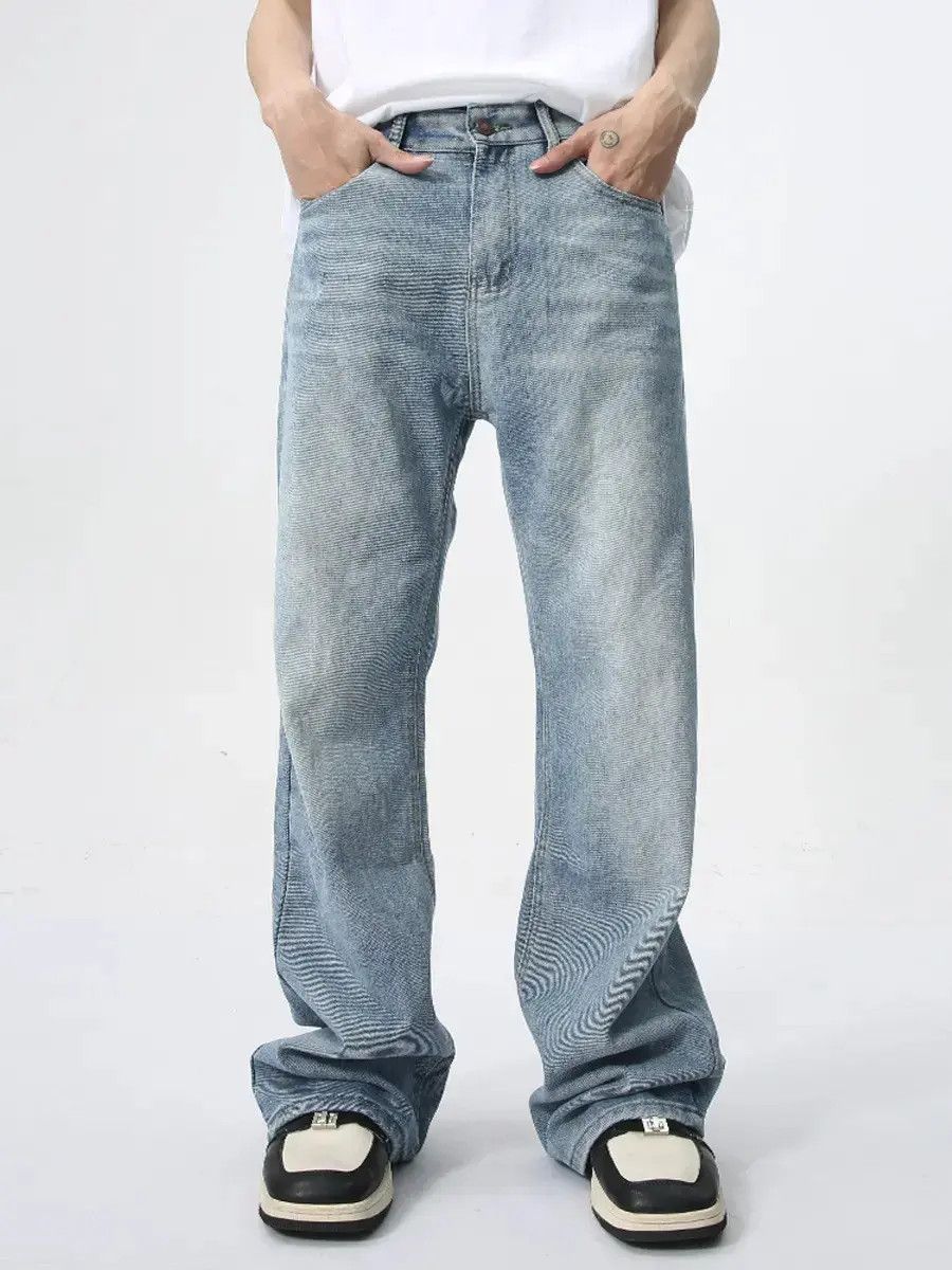 Japanese Brand Retro straight leg wide leg slightly flared jeans Size US 32 / EU 48 - 6 Thumbnail