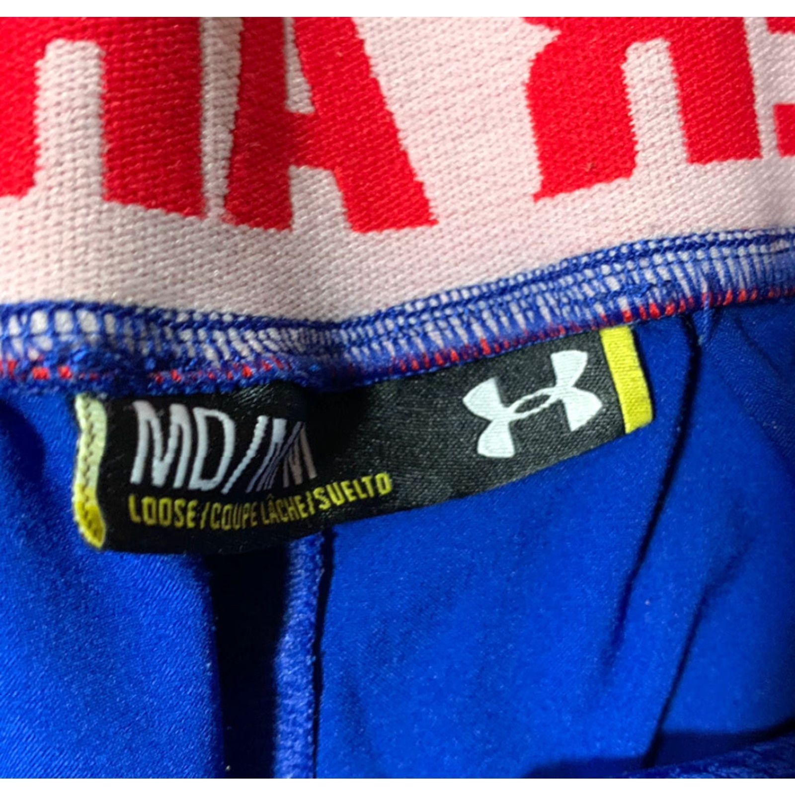 Under Armour Under Armour Basketball Shorts Men's Red Blue Medium Size US 31 - 2 Thumbnail