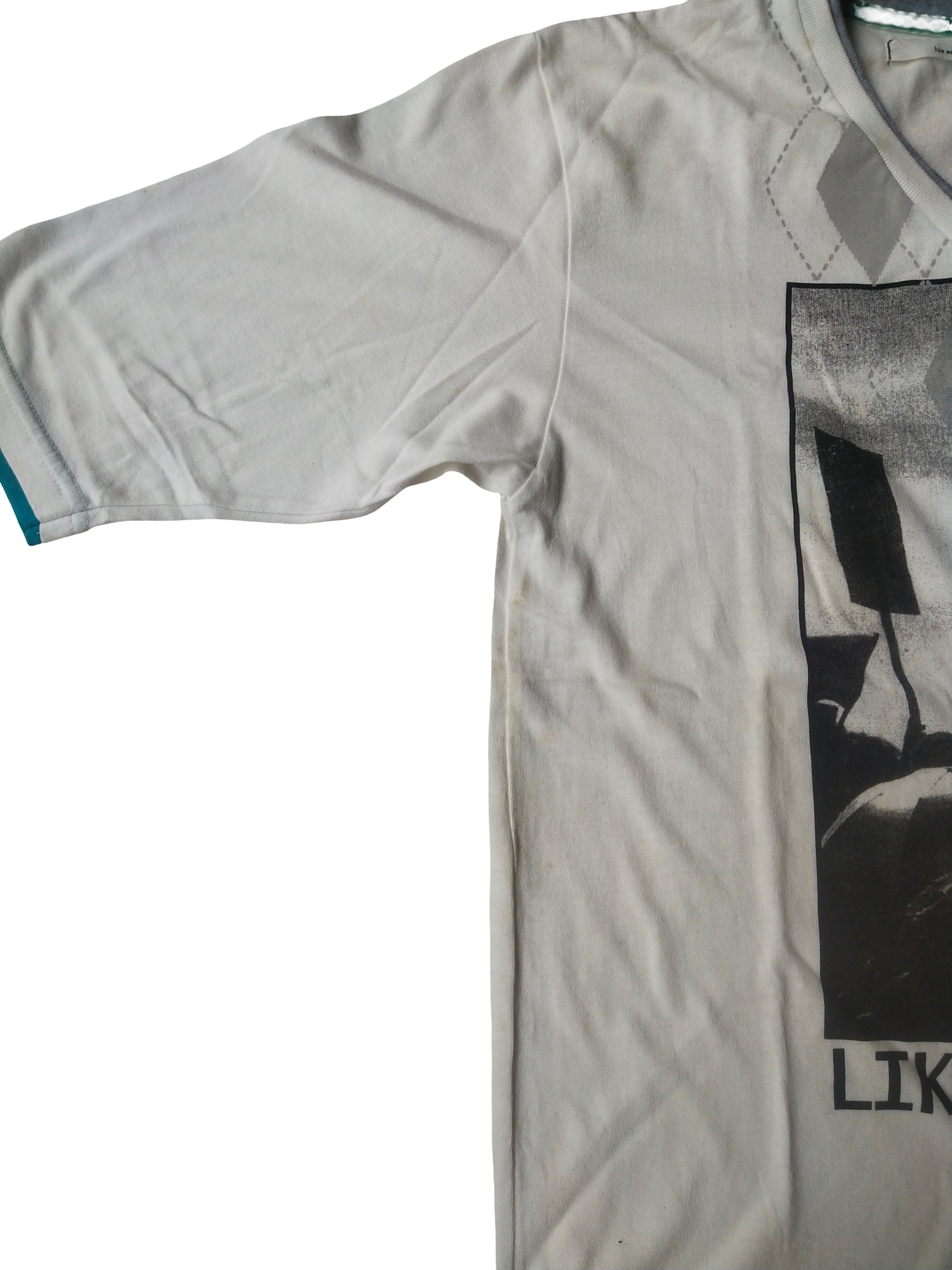 Hysteric Glamour 2000s Quash Layered Argyle Graphic V-Neck Tee Japan Size M / US 6-8 / IT 42-44 - 4 Thumbnail
