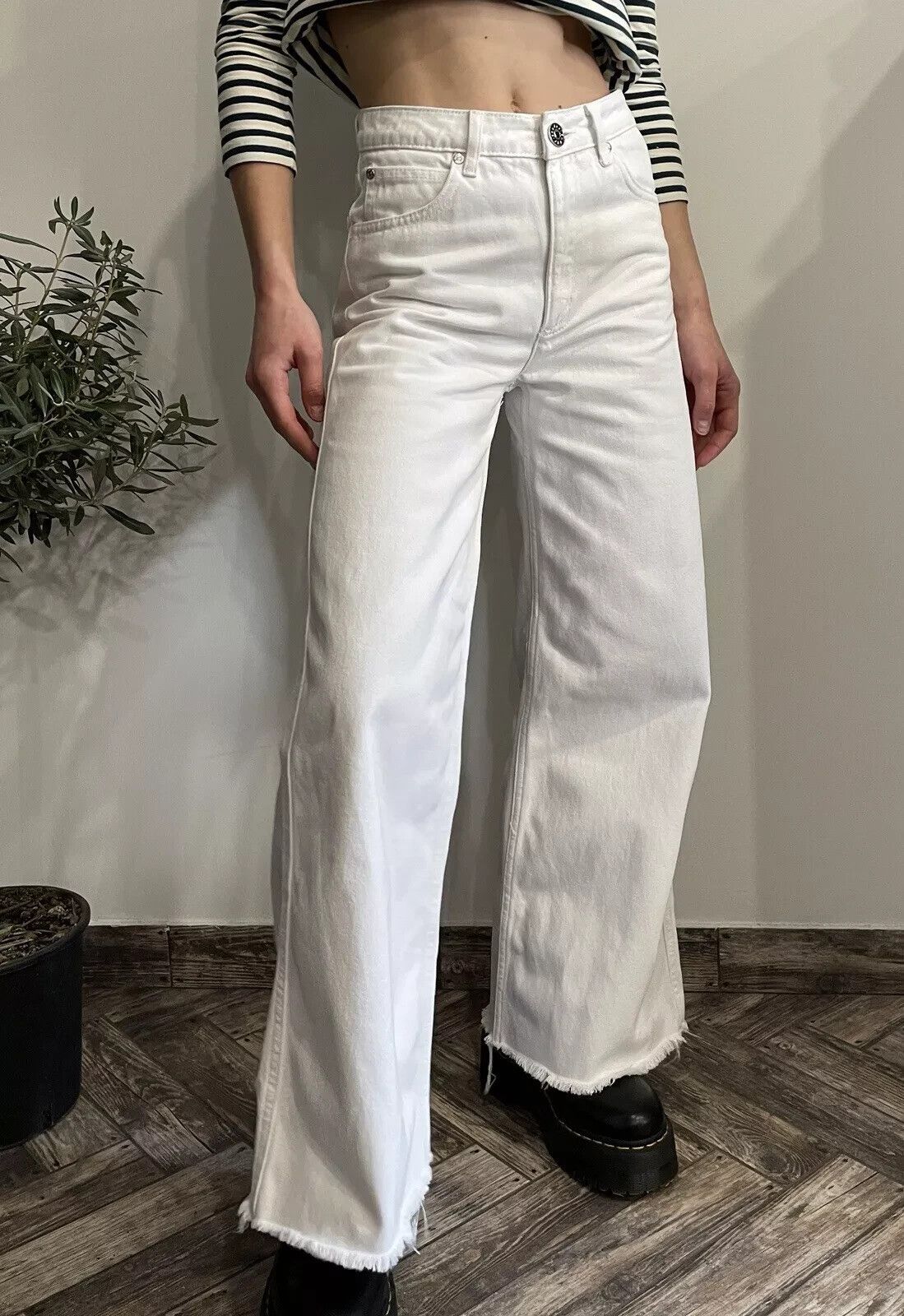 Sandro SANDRO Womens Jeans Pants Flared High Waist Wide Leg Size 36 Size 26" / US 2 / IT 38 - 5 Thumbnail