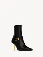 Saint Laurent Paris oc11z0226 806645 Lee Booties in Glazed Leather in Black Size US 11 / IT 41 - 5 Thumbnail