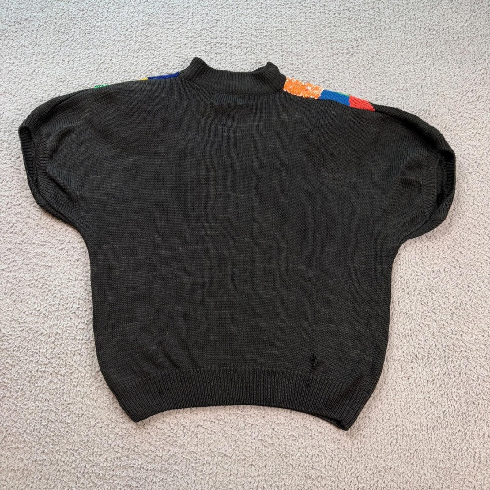 Other Vintage 80s Gladys Bagley Sweater Black Sequin Bead Size L / US 10 / IT 46 - 3 Thumbnail