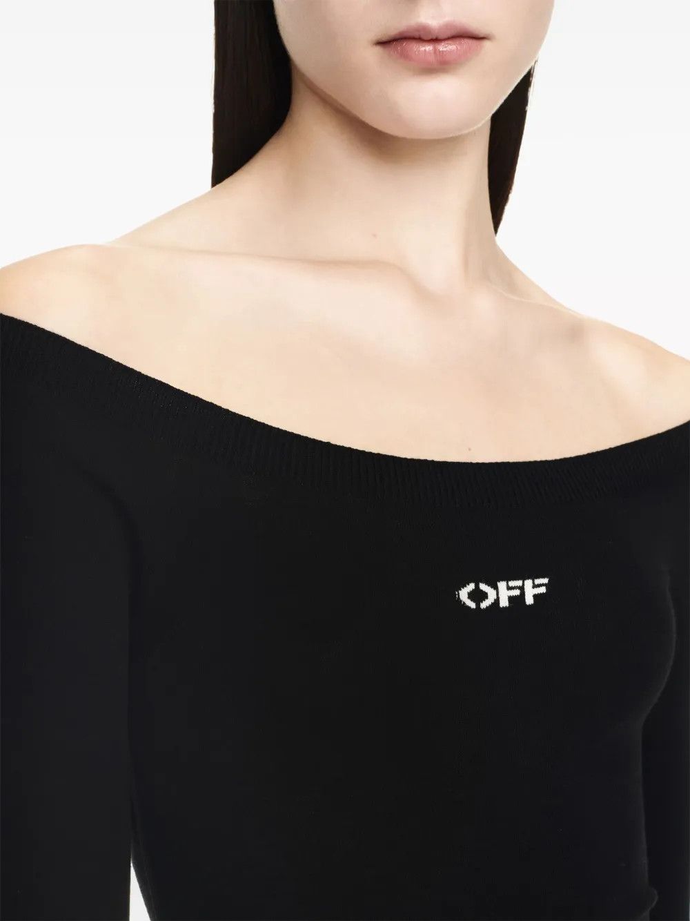 Off-White o1y1125 Midi Dress in Black Size S / US 4 / IT 40 - 2 Thumbnail