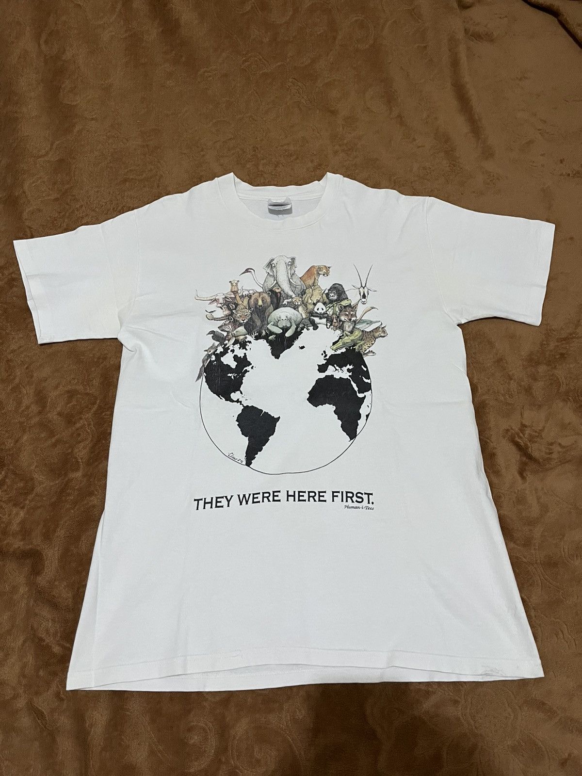 Hanes Human i tees 1992 by Hanes vintage Size US M / EU 48-50 / 2 - 2 Thumbnail