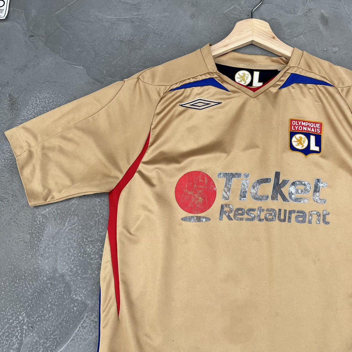 Vintage 2007-08 OLYMPIQUE LYONNAIS AWAY JERSEY (#10 BENZEMA Size US M / EU 48-50 / 2 - 5 Thumbnail