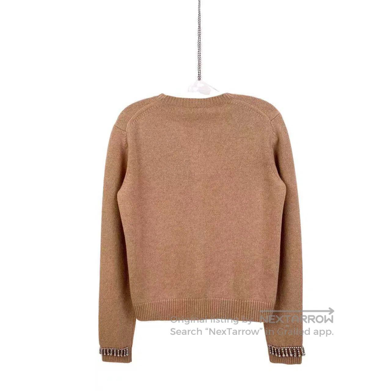 Gucci Guicci 25SS cuff rhinestone knit cardigan| Size M / US 6-8 / IT 42-44 - 2 Thumbnail
