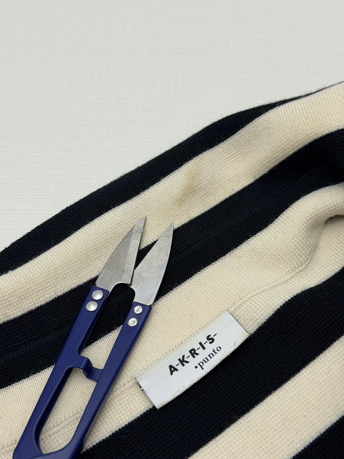 Akris Akris Punto Knit Jacket Womens 8 Striped Wool Button Front Size M / US 6-8 / IT 42-44 - 6 Thumbnail