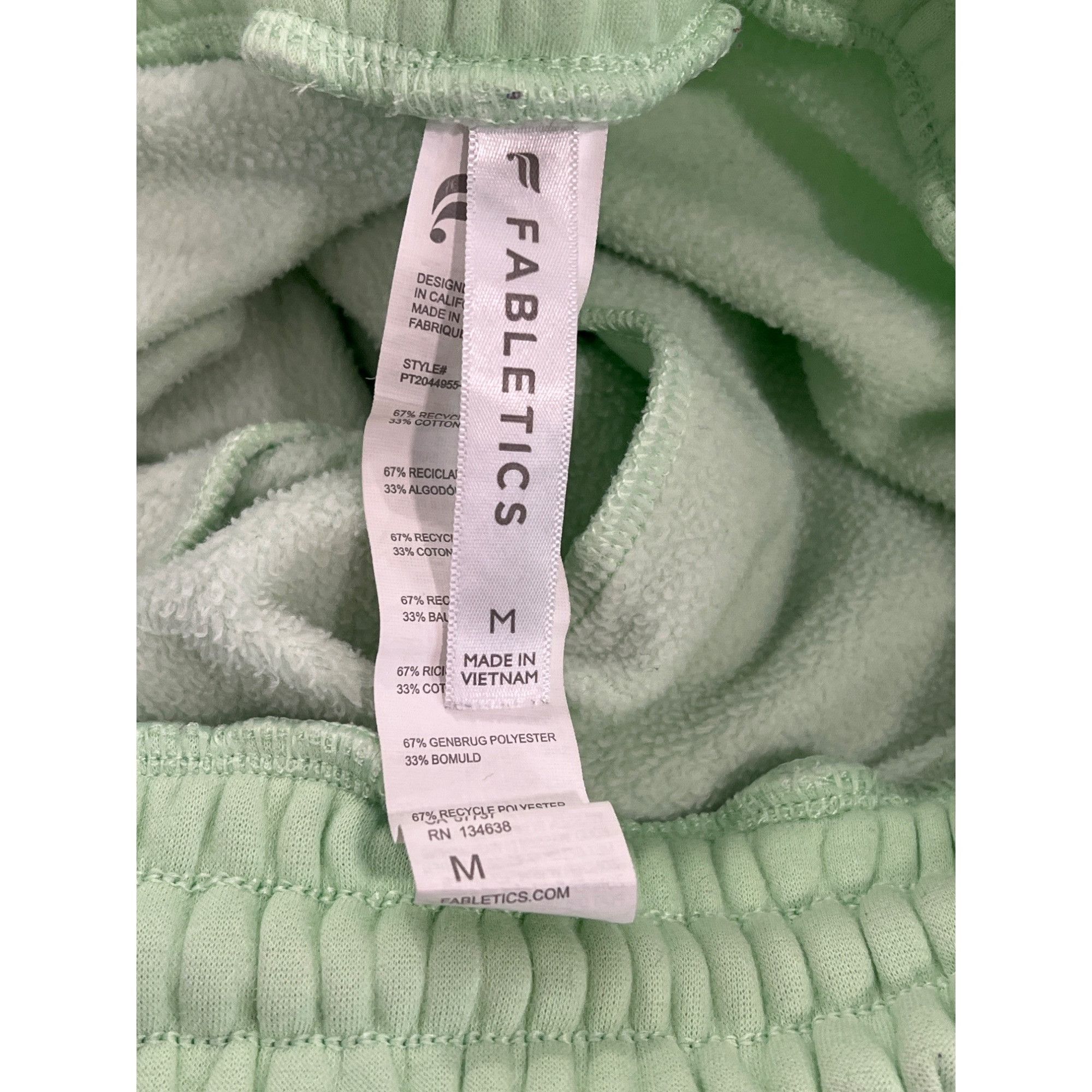 Fabletics Fabletics Mint Green Womens Joggers M Drawstring Waist Elast Size 32" / US 10 / IT 46 - 2 Thumbnail
