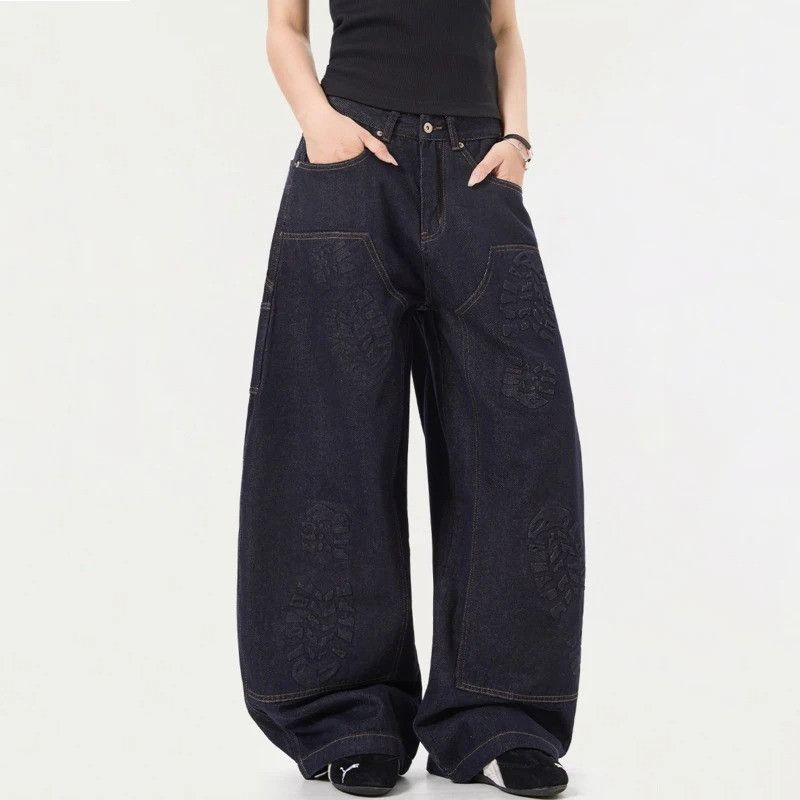Jean Three-dimensional Footprint Jeans Size US 33 - 4 Thumbnail