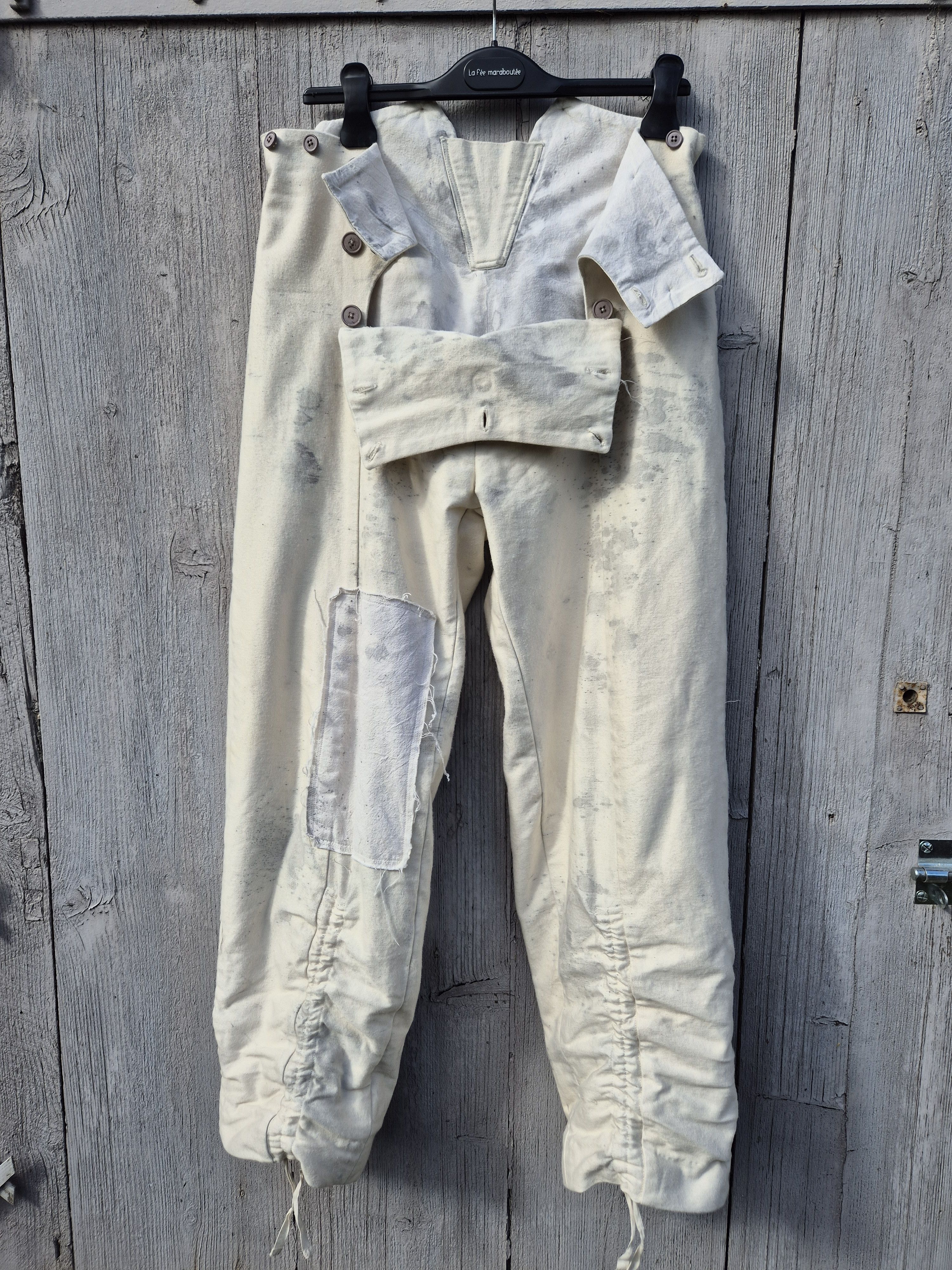 Handmade high-waisted buttoned trousers Size US 30 / EU 46 - 9 Thumbnail