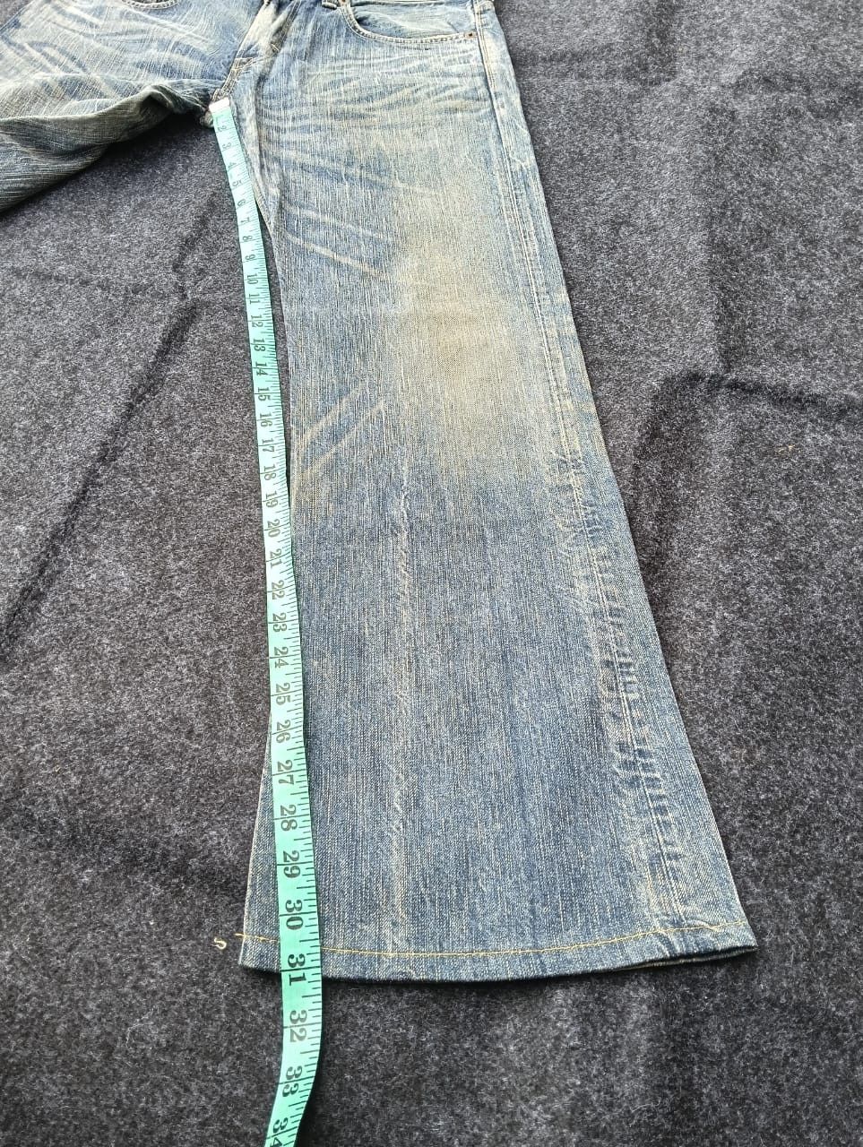 Edwin 🔥 Edwin 503 Flare Denim – Heavy Fade & Rare Vintage Look Size US 34 / EU 50 - 5 Thumbnail