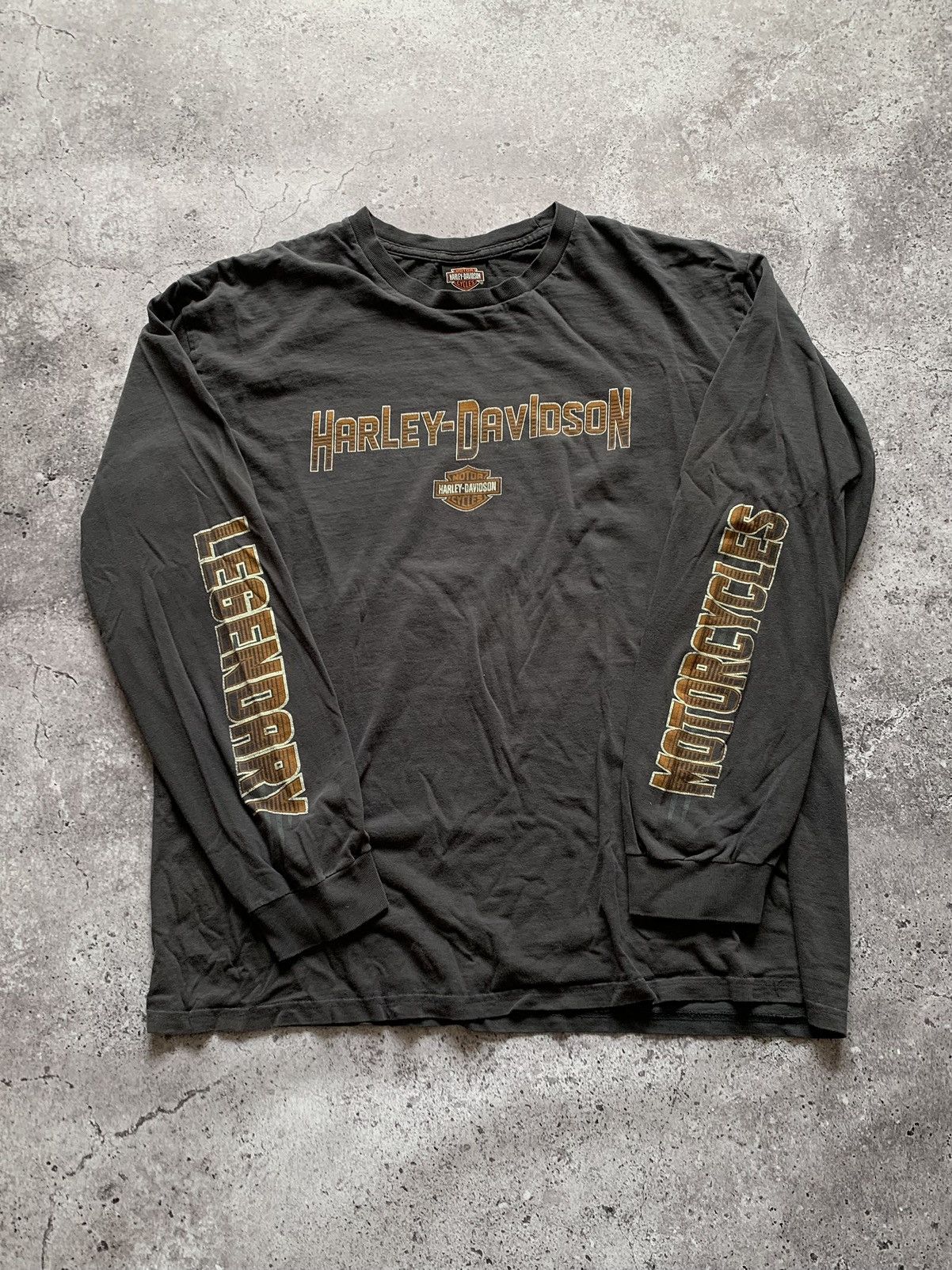 Harley Davidson × Vintage 🔥VINTAGE HARLEY DAVIDSON FADED LONG SLEEVE T-SHIRT Size US L / EU 52-54 / 3 - 1 Thumbnail