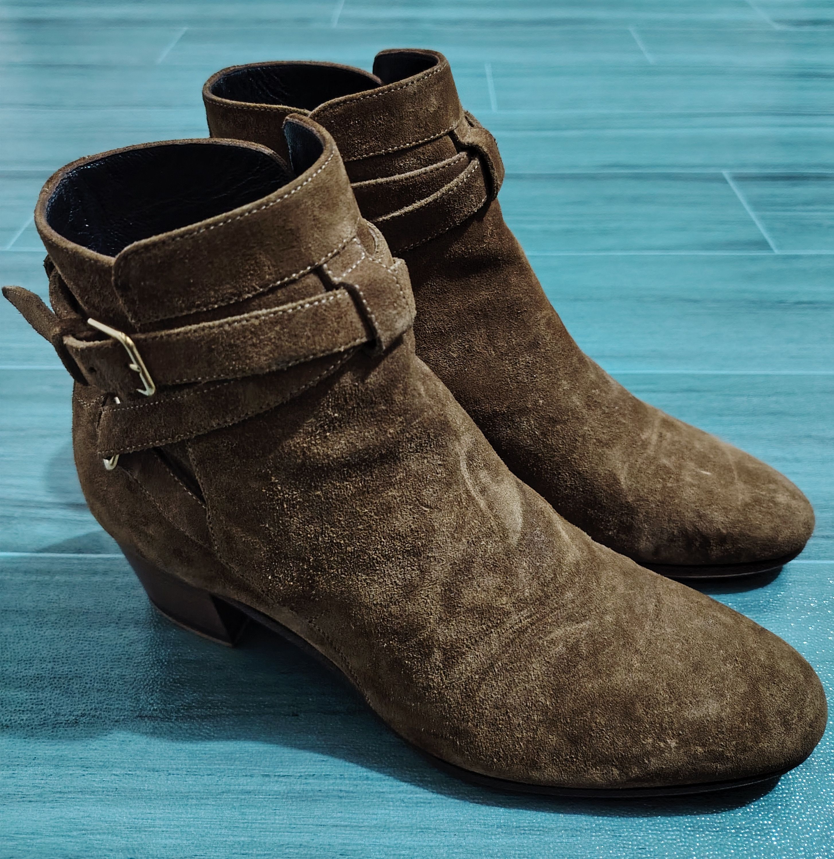 Saint Laurent Paris SAINT LAURENT PARIS - Suede Jodhpur Ankle Boots Size US 7 / IT 37 - 1 Thumbnail