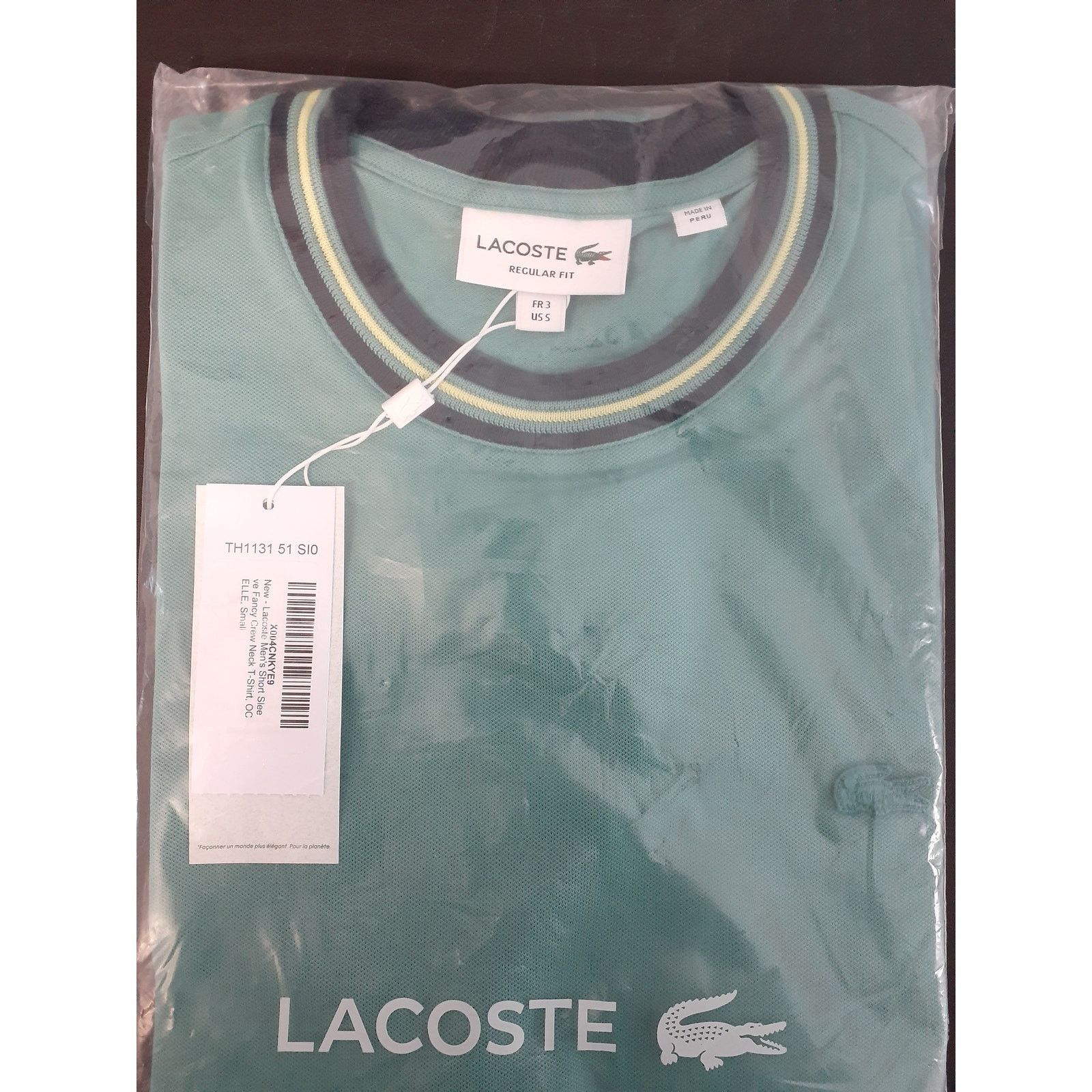 Lacoste Lacoste Men's Short Sleeve Fancy Crew Neck T-Shirt Celle S Size US S / EU 44-46 / 1 - 2 Thumbnail