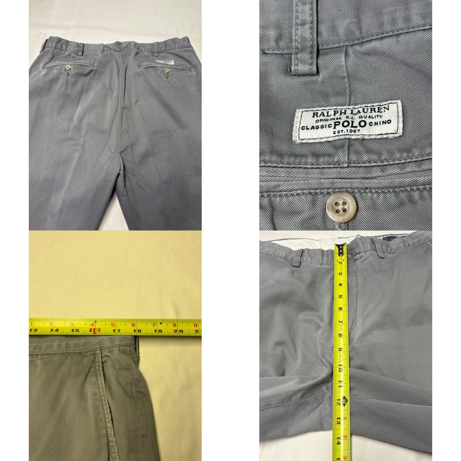 Polo Ralph Lauren VINTAGE Polo Ralph Lauren Prospect Pant Mens 35x30 Grey Chino Straight Size US S / EU 44-46 / 1 - 8 Thumbnail