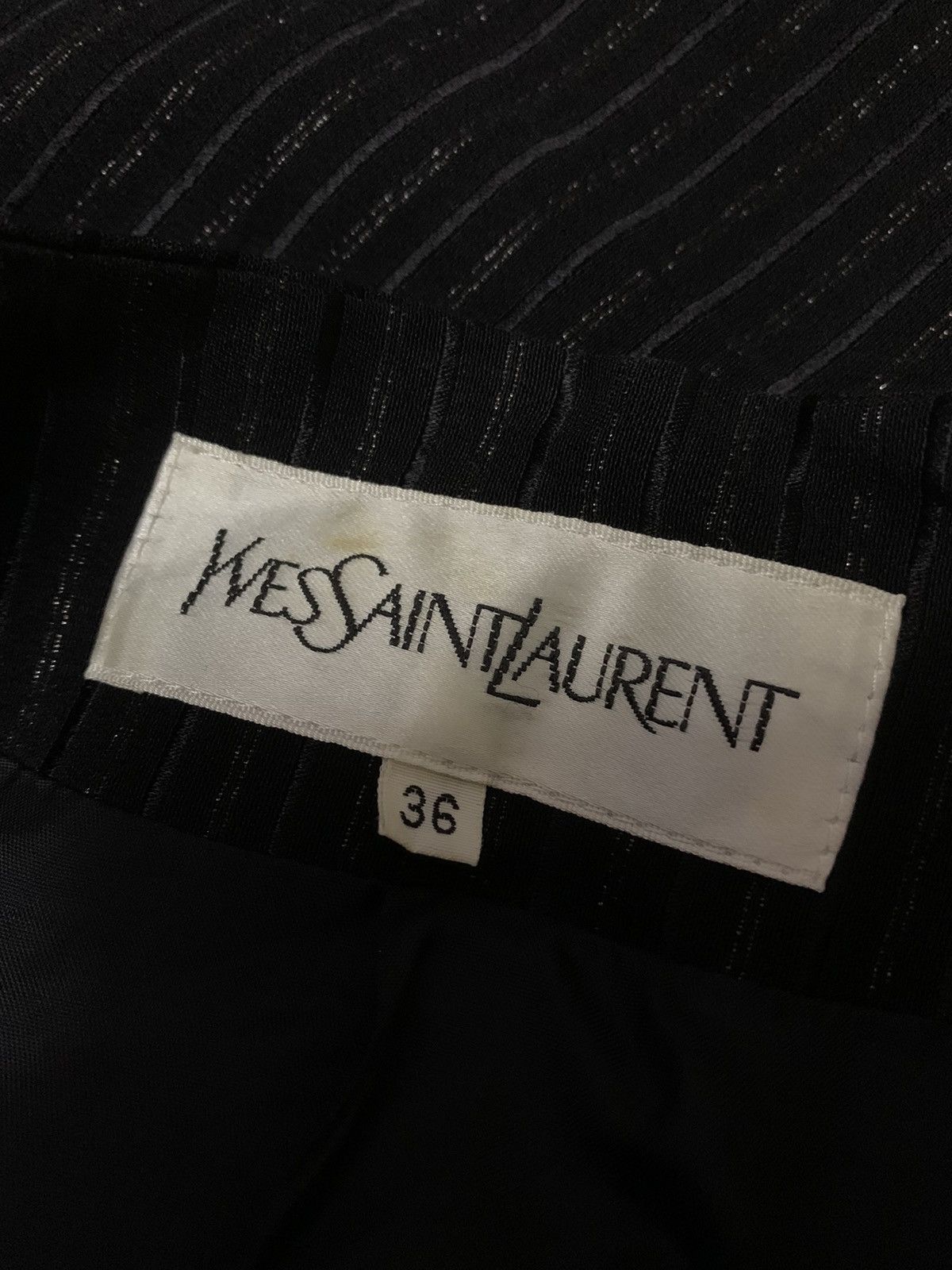 Yves Saint Laurent 🔥Yves Saint Laurent Gold Stripe Button Jacket Size M / US 6-8 / IT 42-44 - 6 Thumbnail