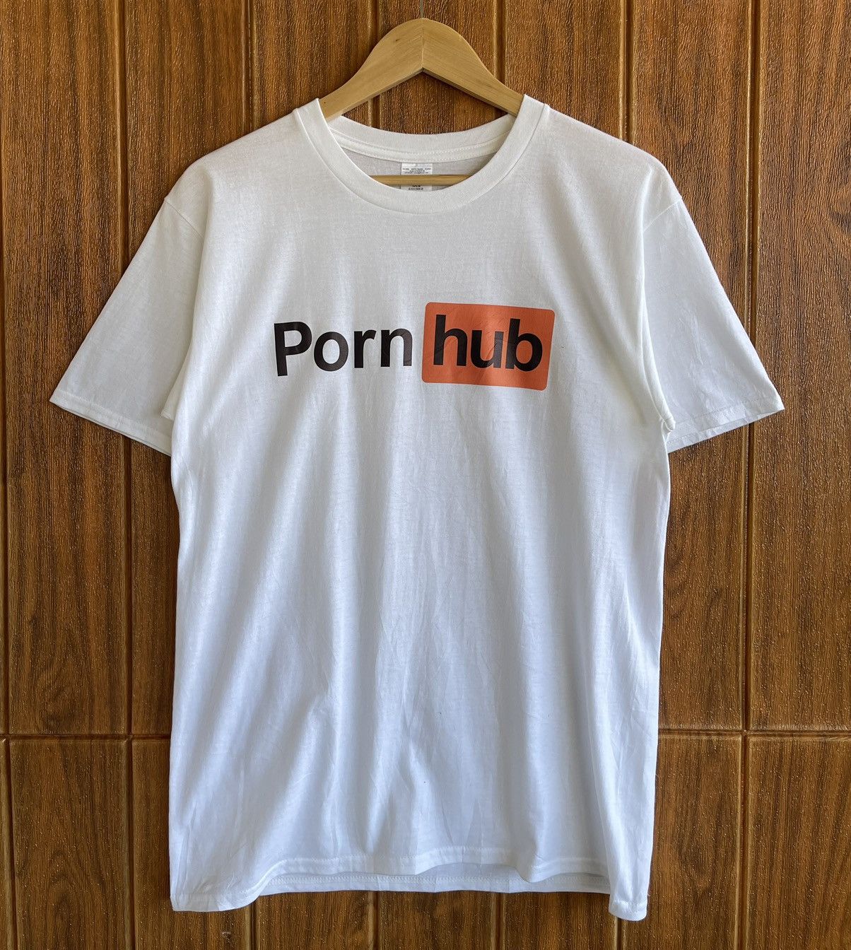 Hot Model Sex Vintage’y2k🔥Porn Hub🔥Spell Out Logo White Tshirt Size US M / EU 48-50 / 2 - 1 Thumbnail