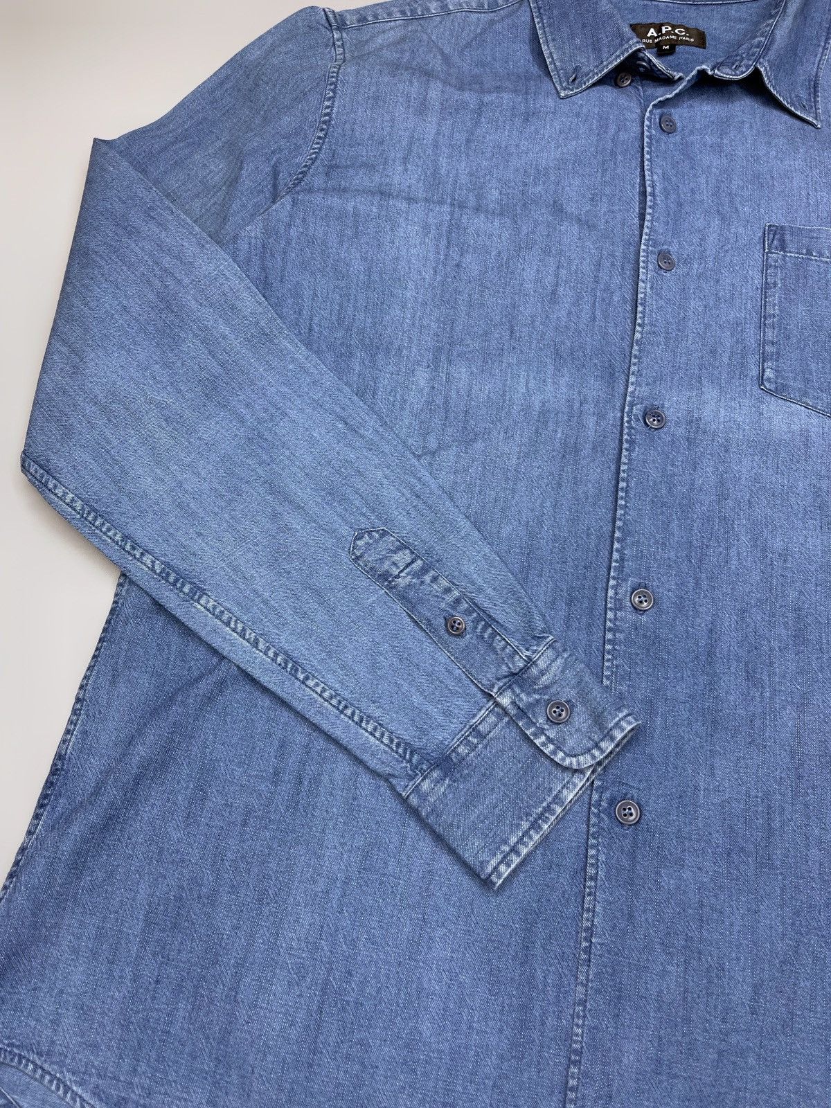 A.P.C. × Japanese Brand × Vintage A.P.C. Denim Shirt Size US M / EU 48-50 / 2 - 5 Thumbnail