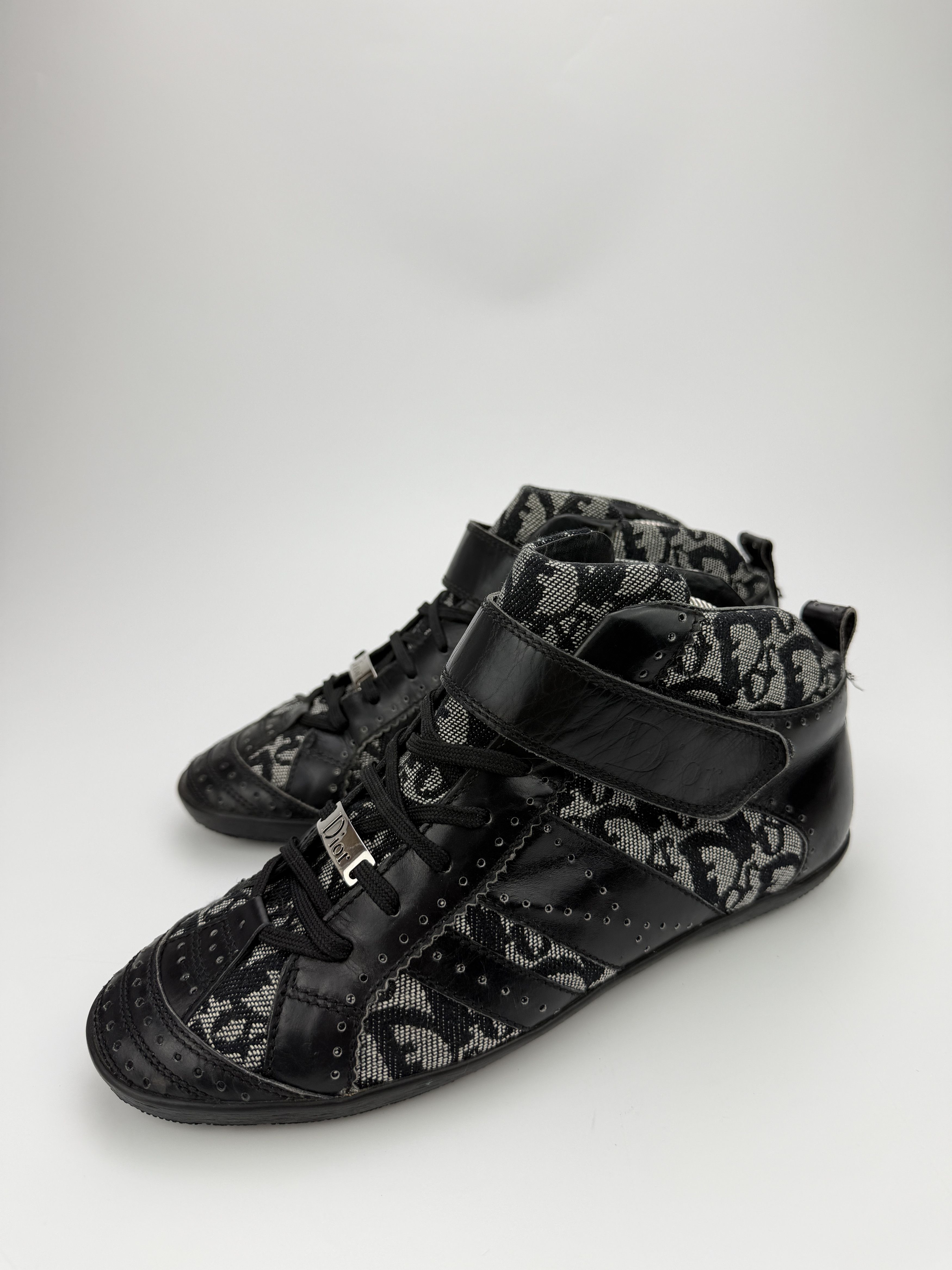 Dior Vintage Dior Mid Monogram Leather Sneakers Shoes Size US 6.5 / EU 39-40 - 3 Thumbnail