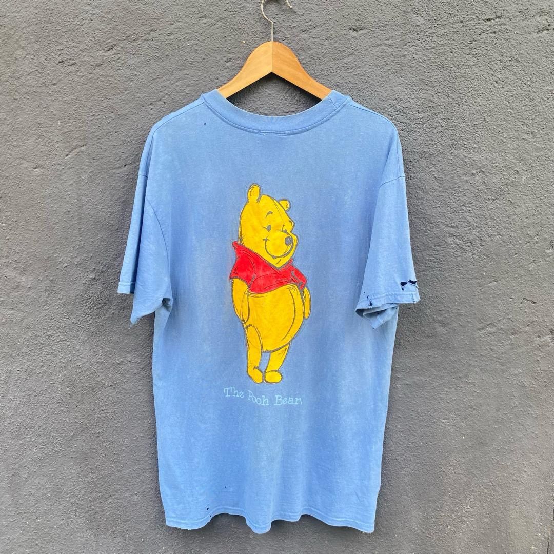 Thrashed Faded Distressed The Pooh Bear Movie Tee