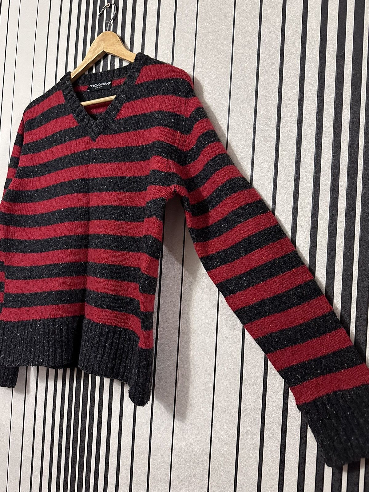 Dolce & Gabbana Dolce Gabbana “Freddy Krueger” Striped Wool Y2k Sweater Size US M / EU 48-50 / 2 - 2 Thumbnail