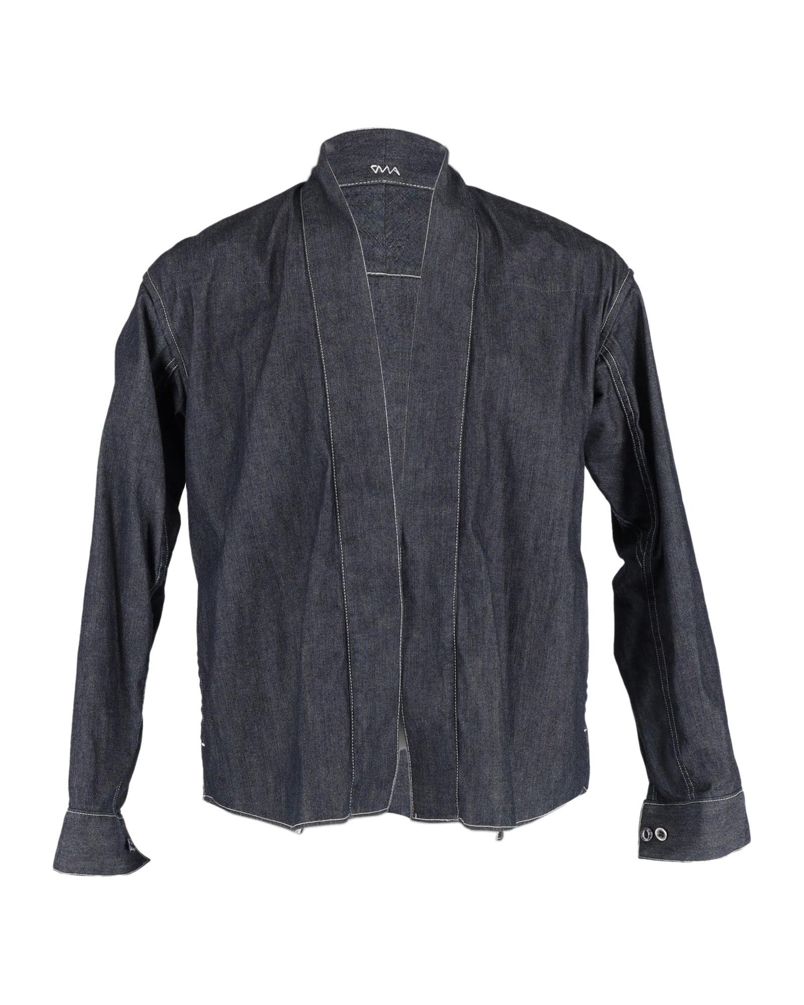 image of Visvim Vintage-Inspired Blue Cotton Denim Shirt, Men's (Size Small)