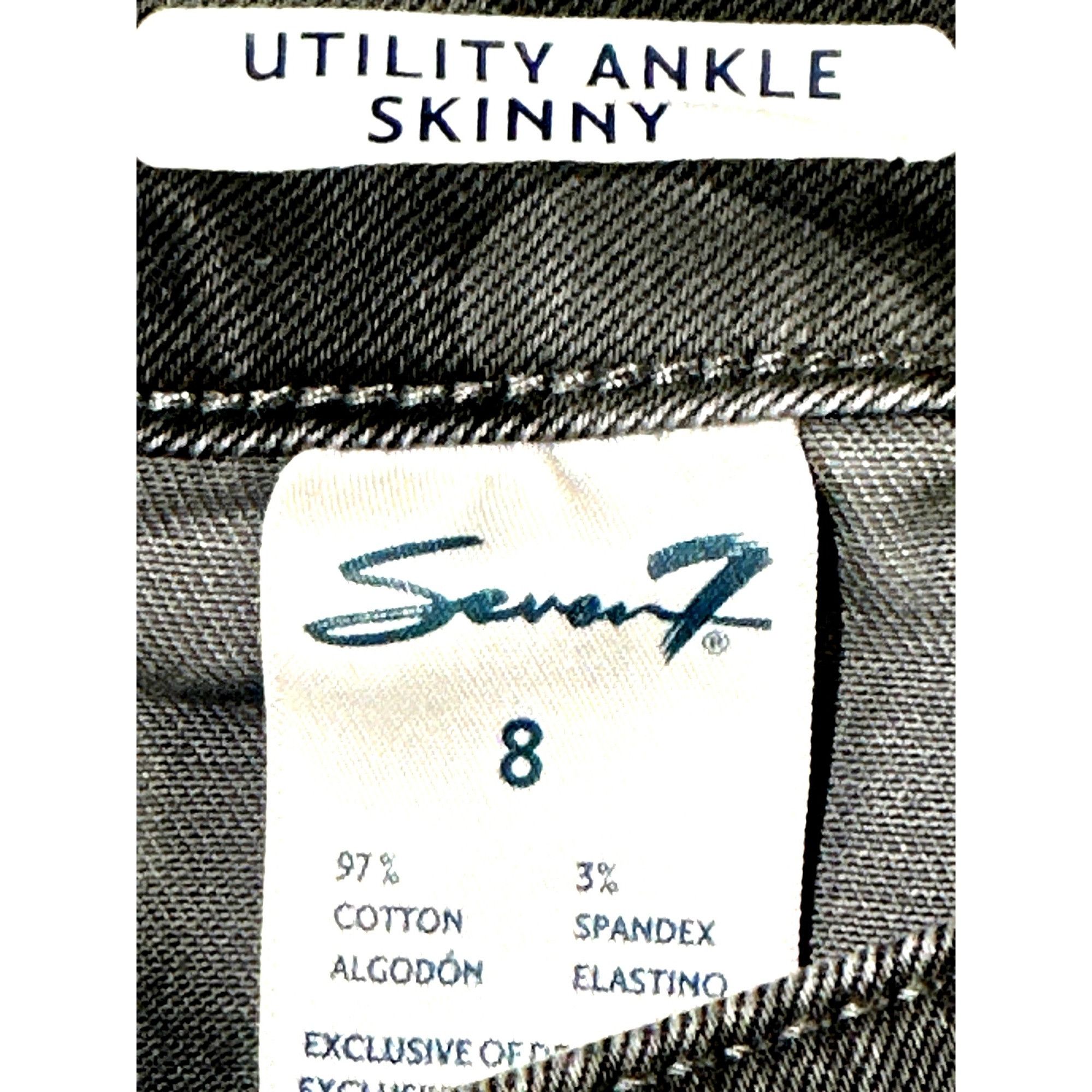 Seven 7 Seven7 Utility Camouflage Denim Mid Rise Slim Straight Jeans Size 30" / US 8 / IT 44 - 6 Thumbnail