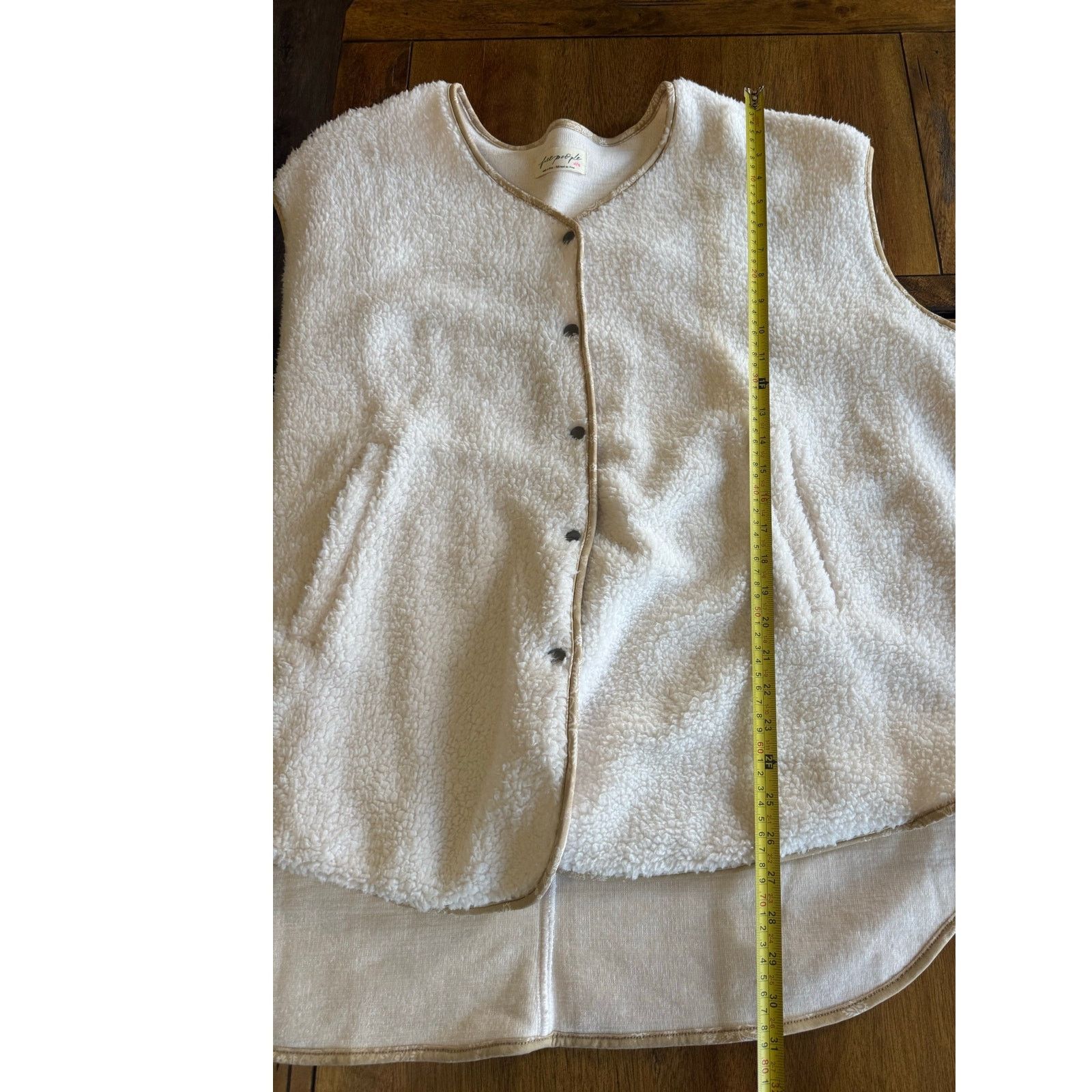 Free People Free People Cuddle Up Sherpa Poncho Vest XL Ivory Oversized Size XL / US 12-14 / IT 48-50 - 7 Thumbnail