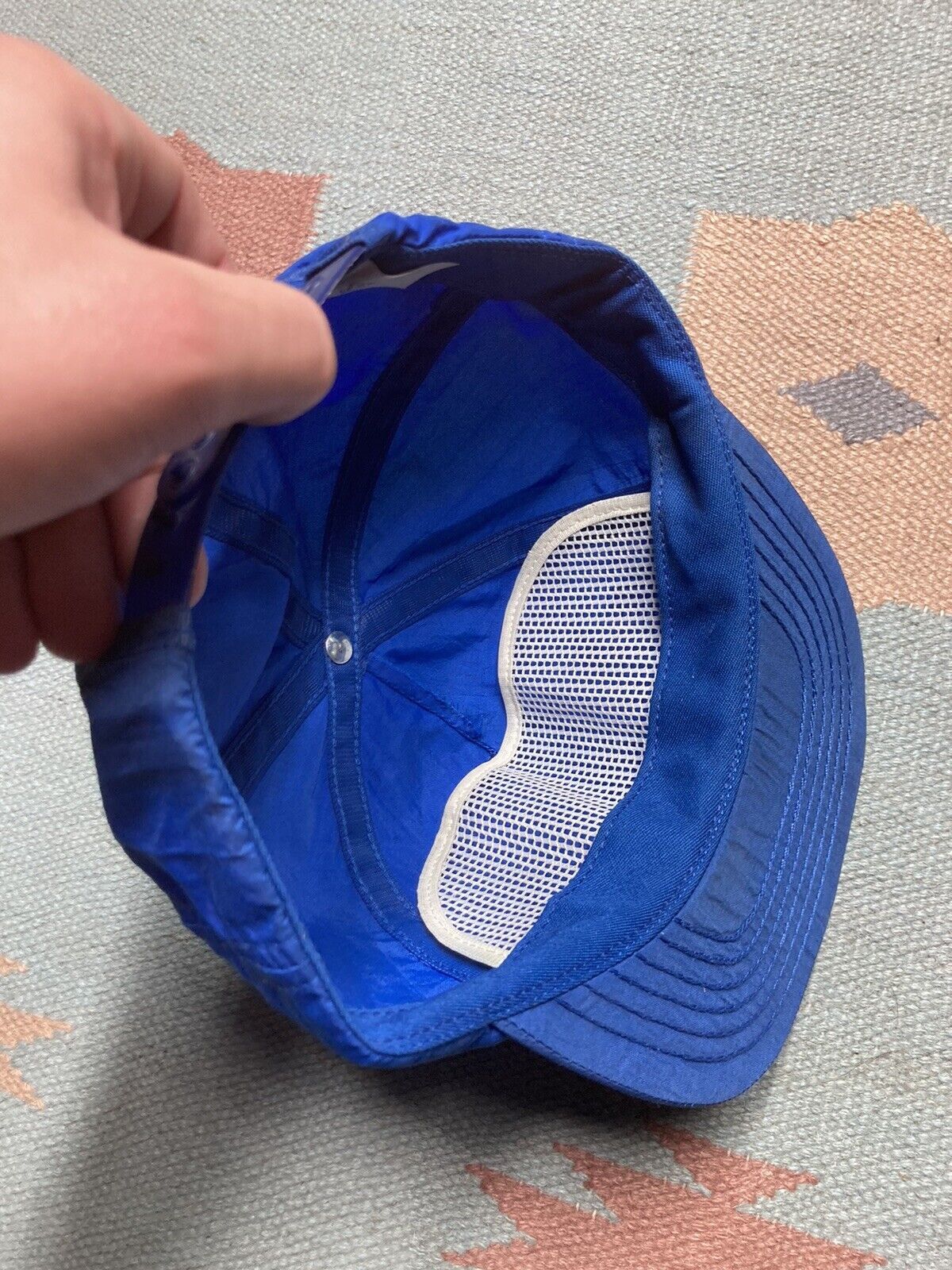 Vintage Vintage 90s SnapBack hat nylon blue lightweight park avenue Size ONE SIZE - 6 Thumbnail
