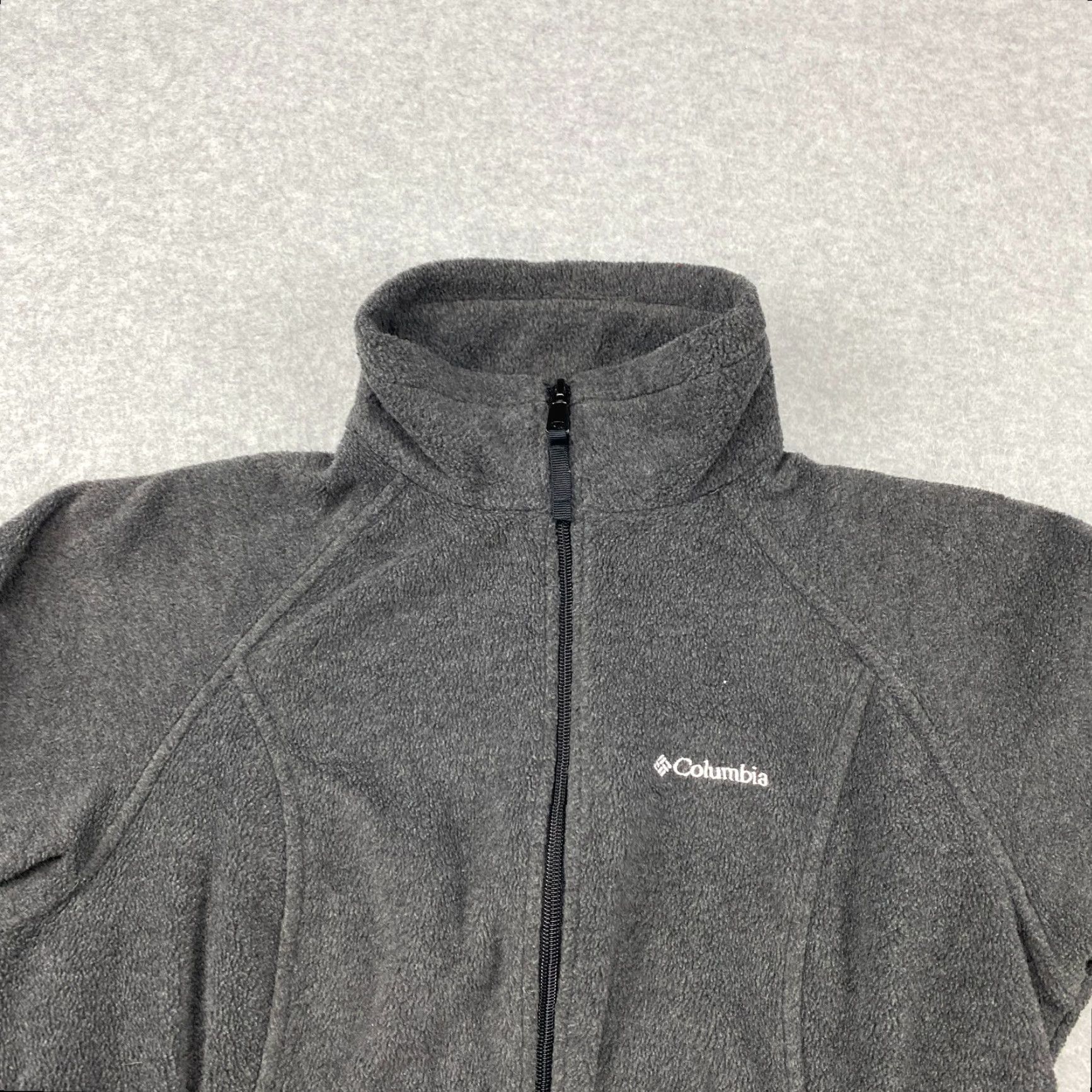 Vintage Columbia Benton Springs Fleece Jacket Womens Medium Gray Full Zip Pocket Outdoor Size M / US 6-8 / IT 42-44 - 2 Thumbnail