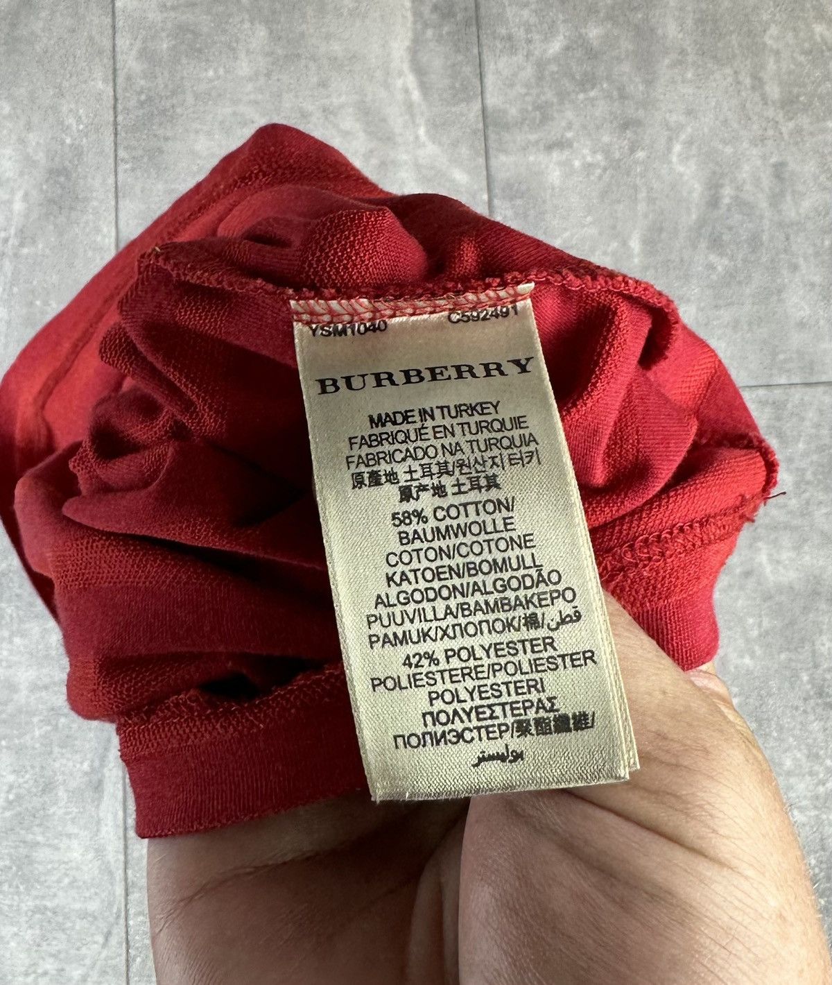 Burberry Burberry Sport Luxury Red Mens Polo Size US M / EU 48-50 / 2 - 9 Thumbnail