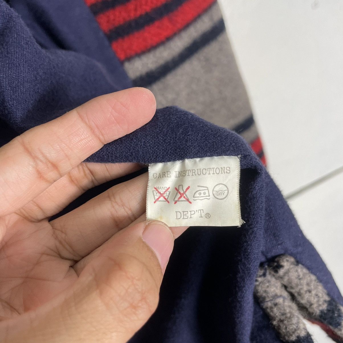 Designer × Japanese Brand × Vintage 💥DEPT STRIPED BUTTON WOOL JACKET Size US M / EU 48-50 / 2 - 15 Thumbnail