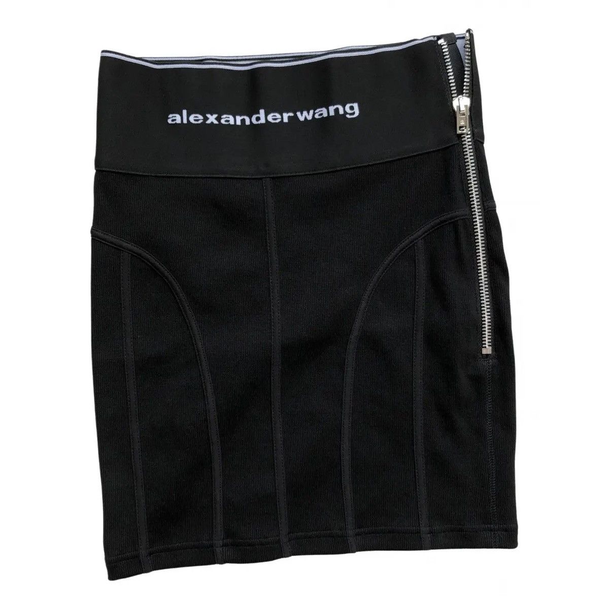 image of Alexander Wang Alexanderwang Elastic Skirt in Black, Women's (Size 27)