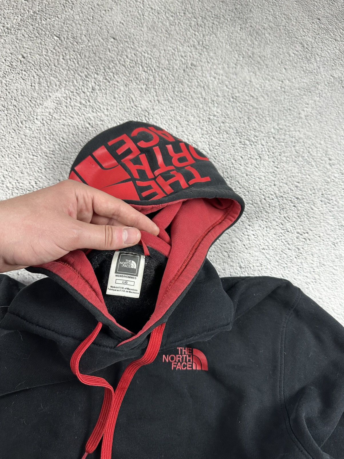 The North Face × Vintage Vintage The North Face Hoodie Faded Distressed Big Logo Y2K Size US L / EU 52-54 / 3 - 6 Thumbnail
