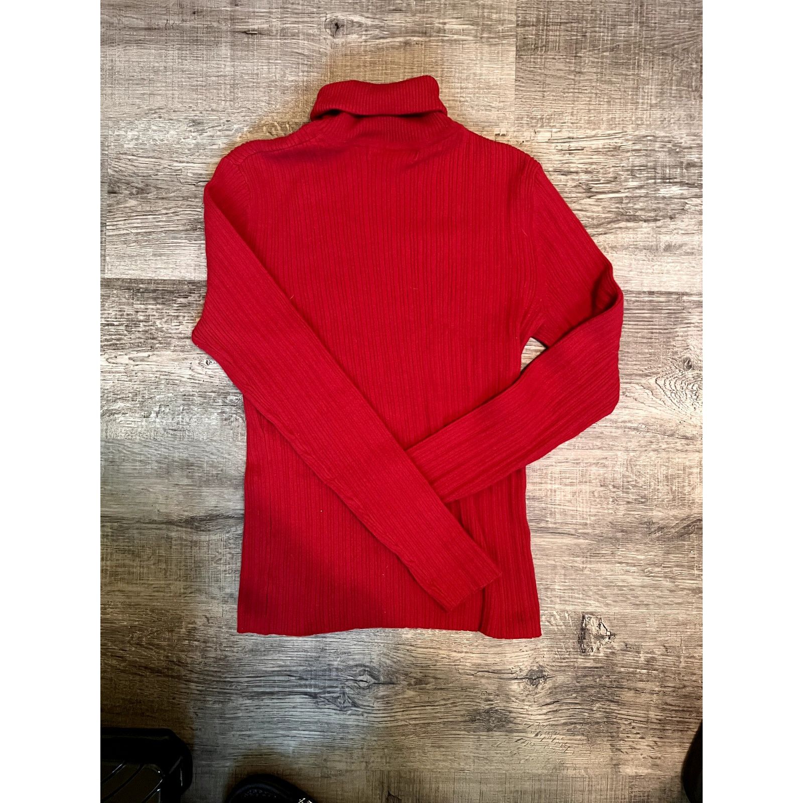 Merona Merona Red Knit Sweater Size S / US 4 / IT 40 - 2 Thumbnail