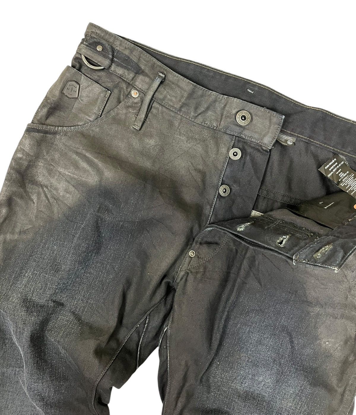 G-Star Gstar Black Wax Loose Tapered Jeans Size US 34 / EU 50 - 9 Thumbnail