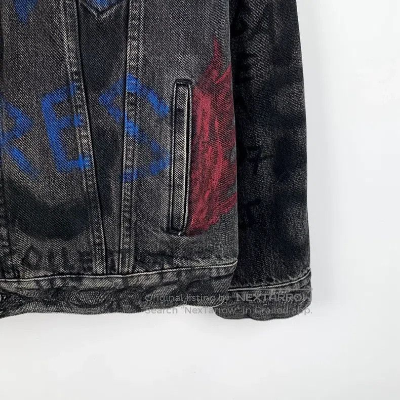 Balenciaga Balenciaga Black Graffiti Letter Printed Cotton Point Coll Size US S / EU 44-46 / 1 - 4 Thumbnail