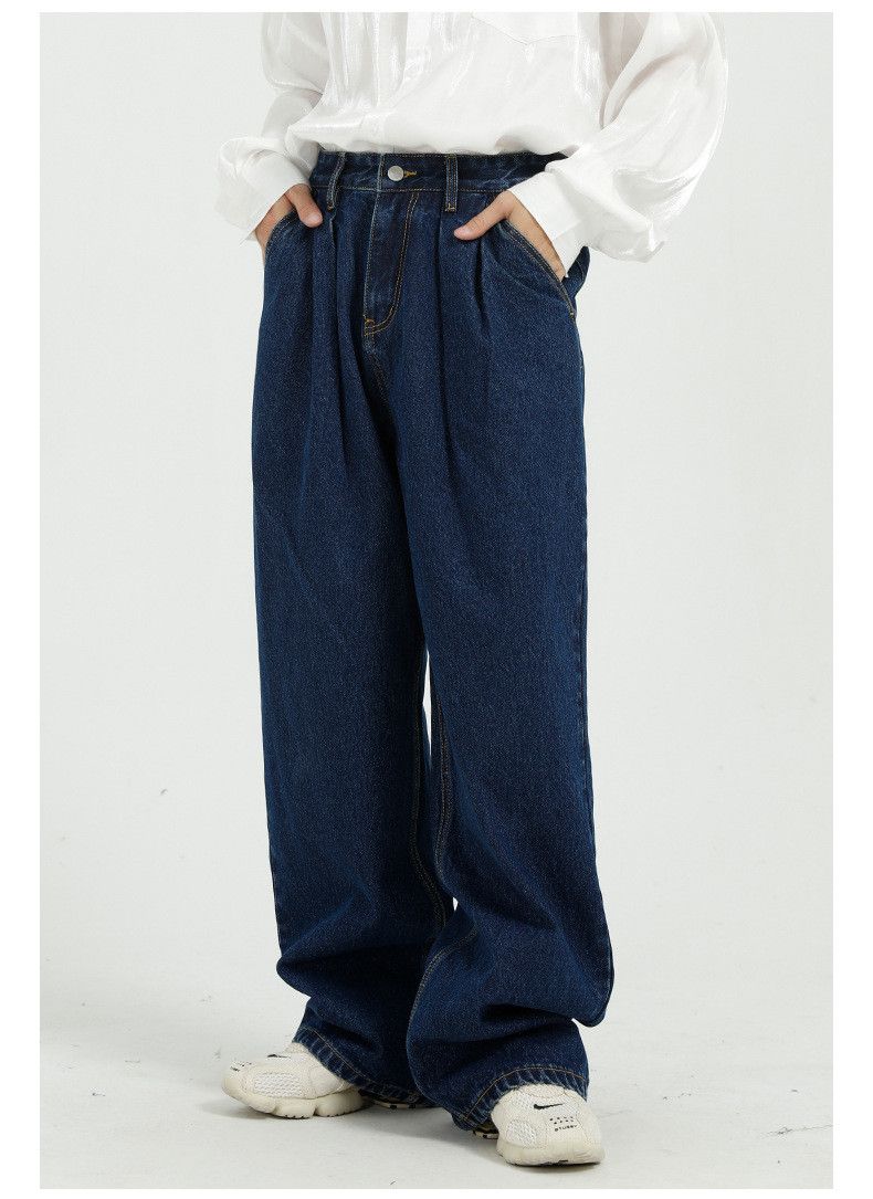 Japanese Brand × Jean Japanese loose mid-rise wide-leg straight jeans Size US 32 / EU 48 - 1 Thumbnail