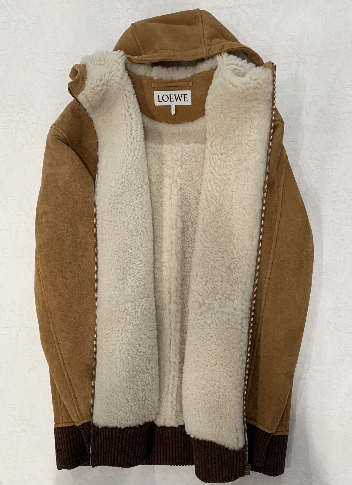 Loewe Hooded Leather Jacket Beige Size US M / EU 48-50 / 2 - 7 Thumbnail