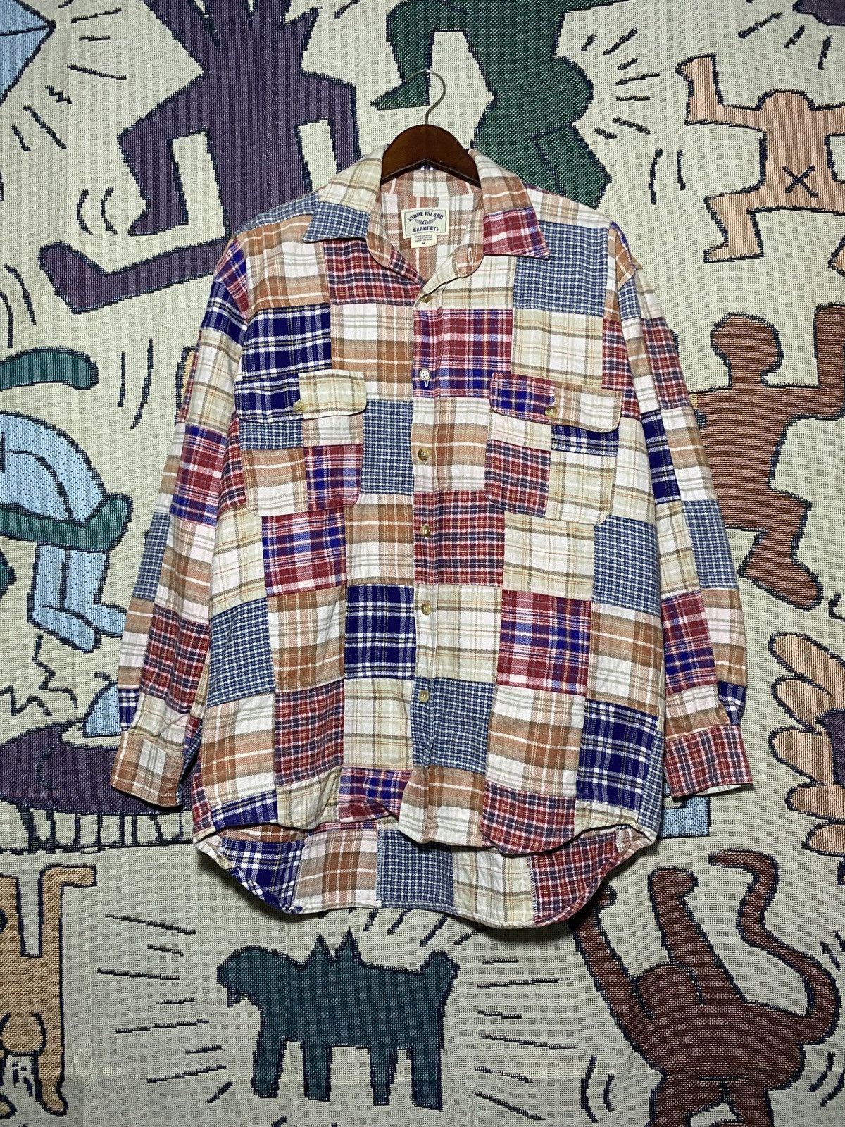 Yohji Yamamoto Vintage Patch Work Shirt Stone Island Size US XL / EU 56 / 4 - 1 Thumbnail