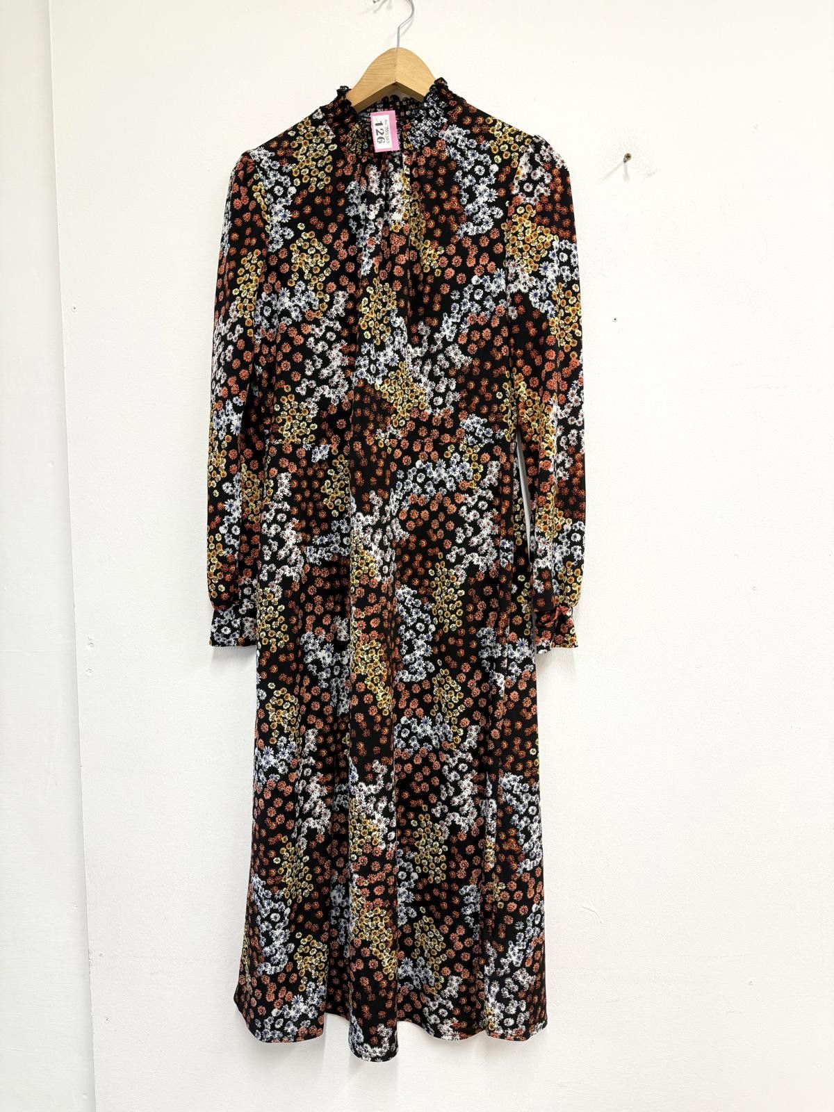 Warehouse Warehouse Floral Print Long Sleeve Midi Dress Size 12 Size M / US 6-8 / IT 42-44 - 1 Thumbnail