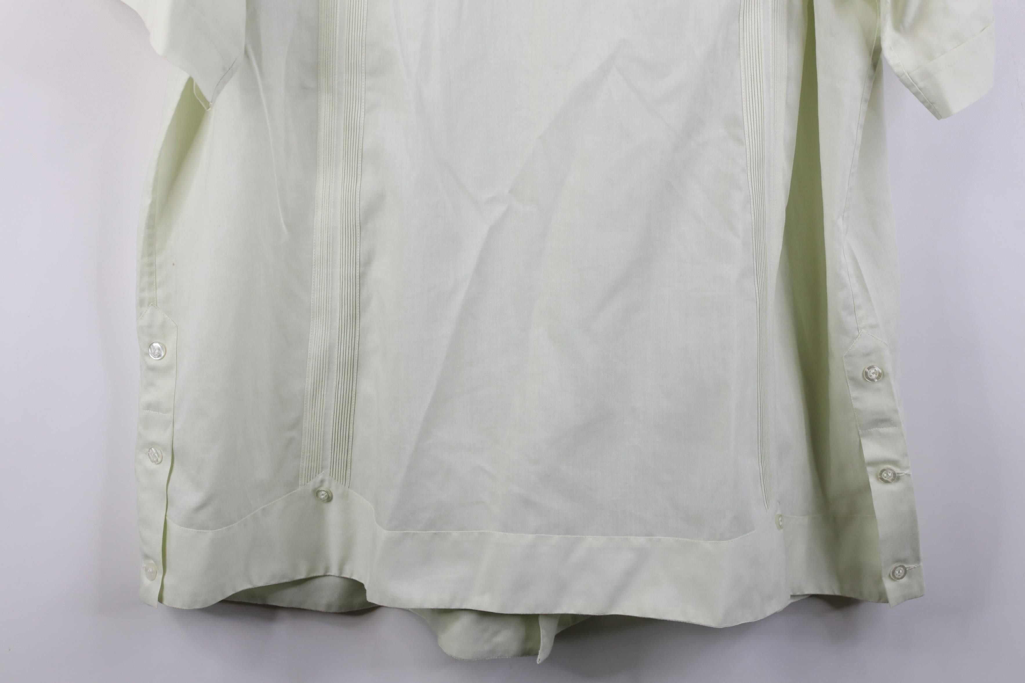 Vintage Vintage 70s Rockabilly Guayabera Beach Wedding Button Shirt Size US XXL / EU 58 / 5 - 16 Thumbnail