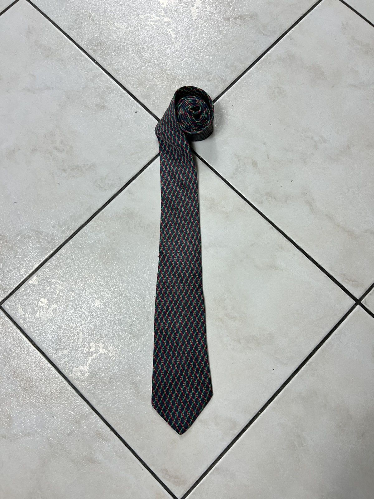 Hermes Vintage Hermes Paris silk tie luxury 7155 FA pattern logo H Size ONE SIZE - 2 Thumbnail