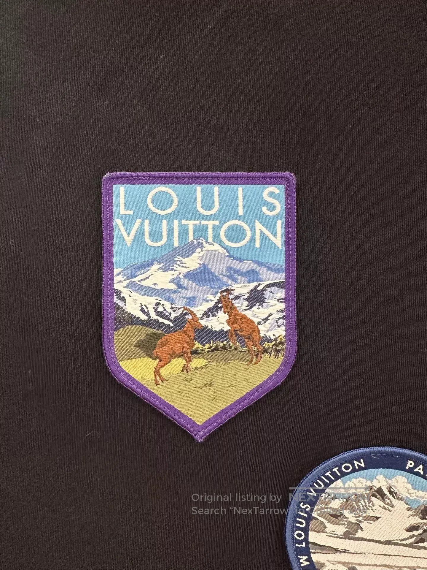 Louis Vuitton Black Short Sleeve Shirt with Embroidered Patches. Size US M / EU 48-50 / 2 - 3 Thumbnail