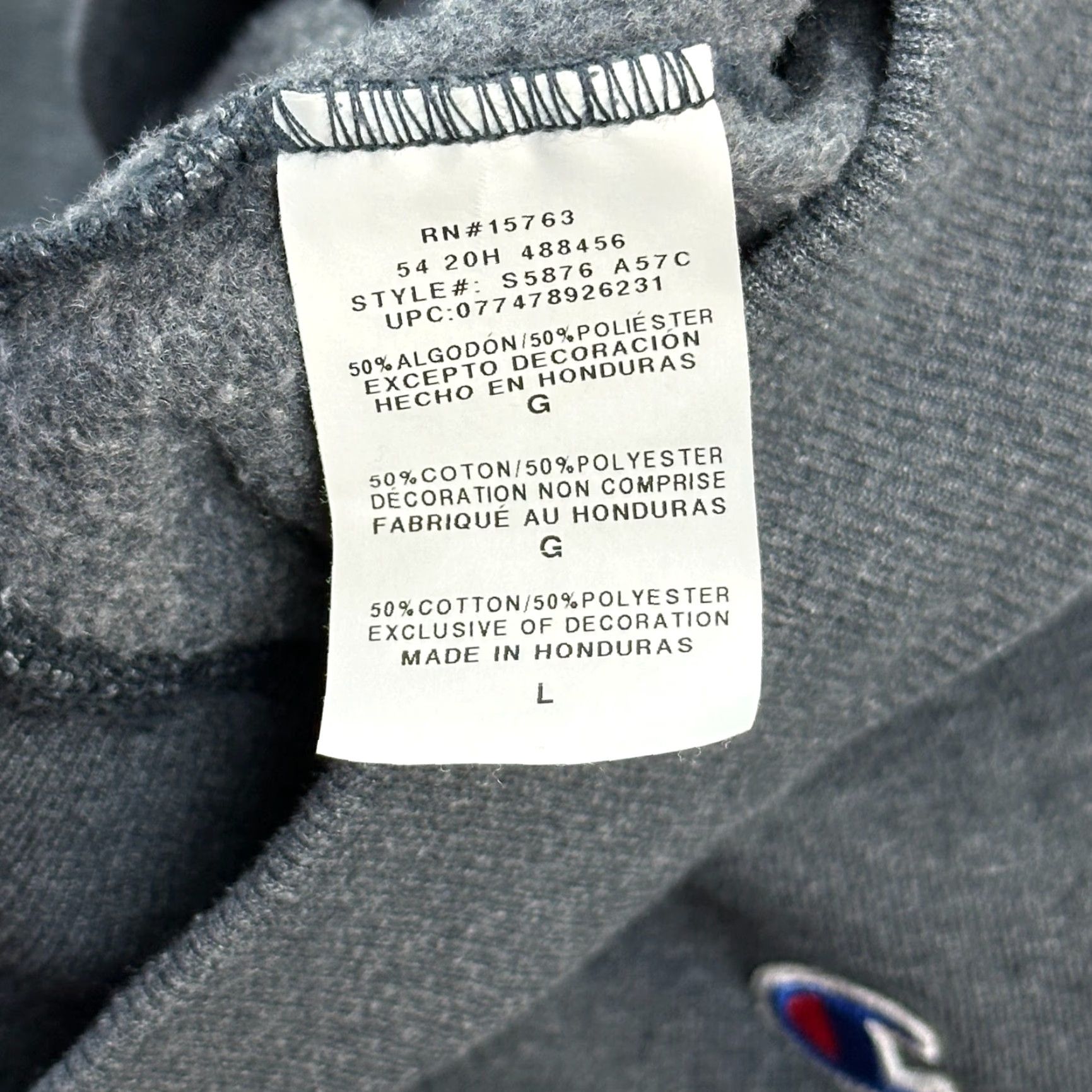 Champion VINTAGE Champion Hoodie Mens Large Ombre Dipped Fleece Powerblend Pullover Size US L / EU 52-54 / 3 - 6 Thumbnail