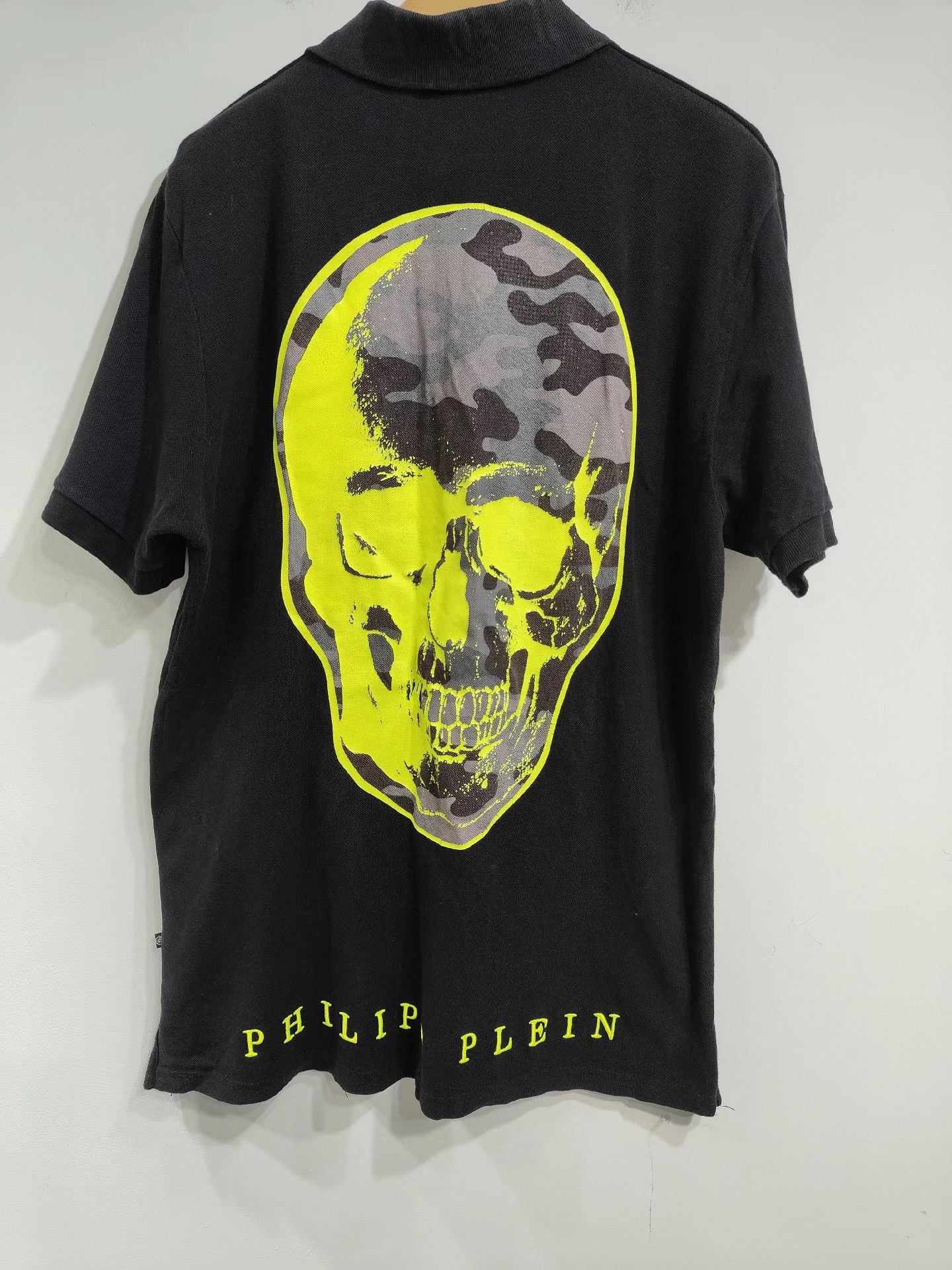Philipp Plein Philipp Plein Men's Black Short Sleeve Polo Shirt K29 Size US XXL / EU 58 / 5 - 2 Thumbnail