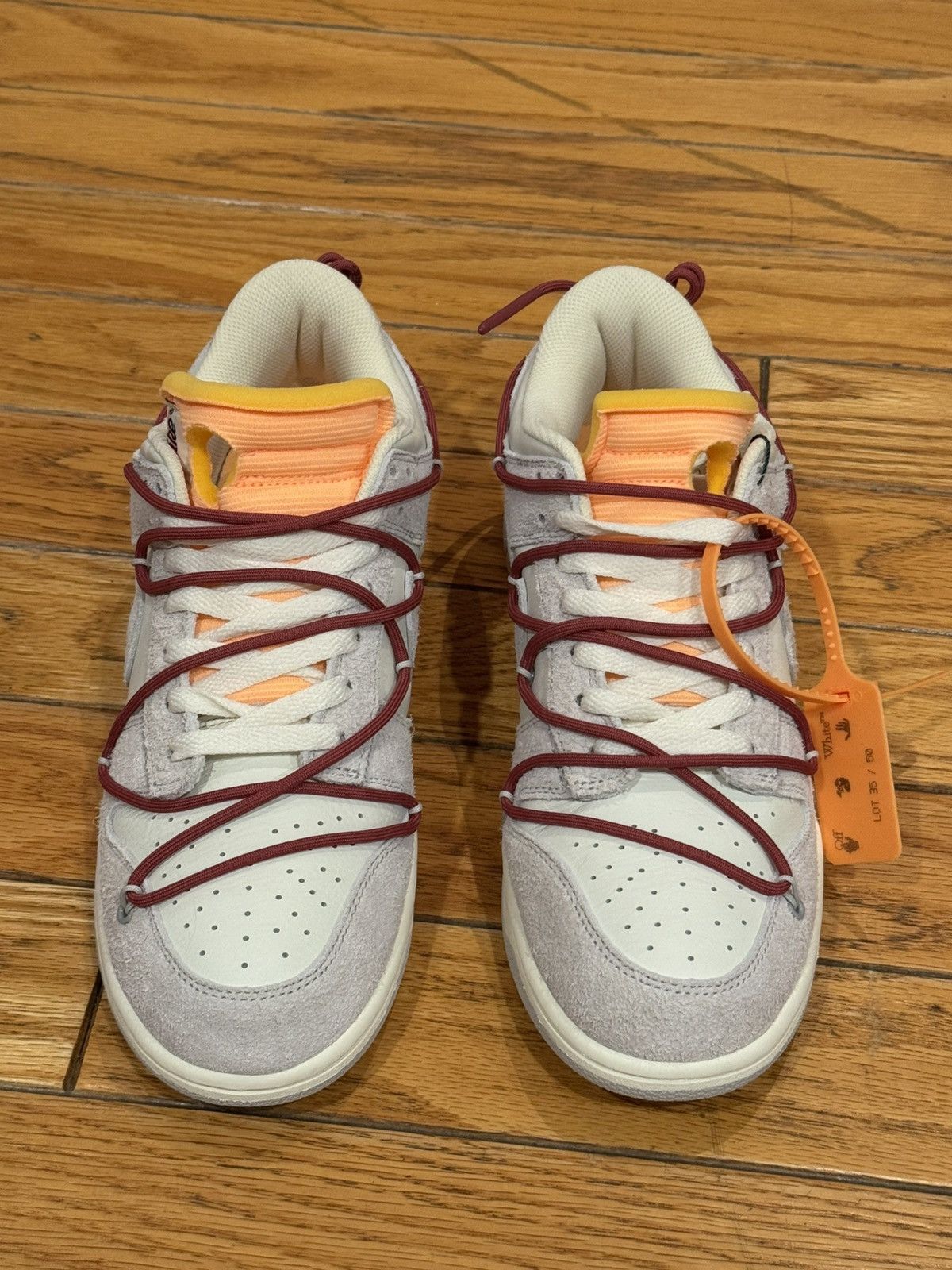 Nike × Off-White Nike x Off White Dunk Low ‘Lot 35’ Size US 10 / EU 43 - 4 Thumbnail